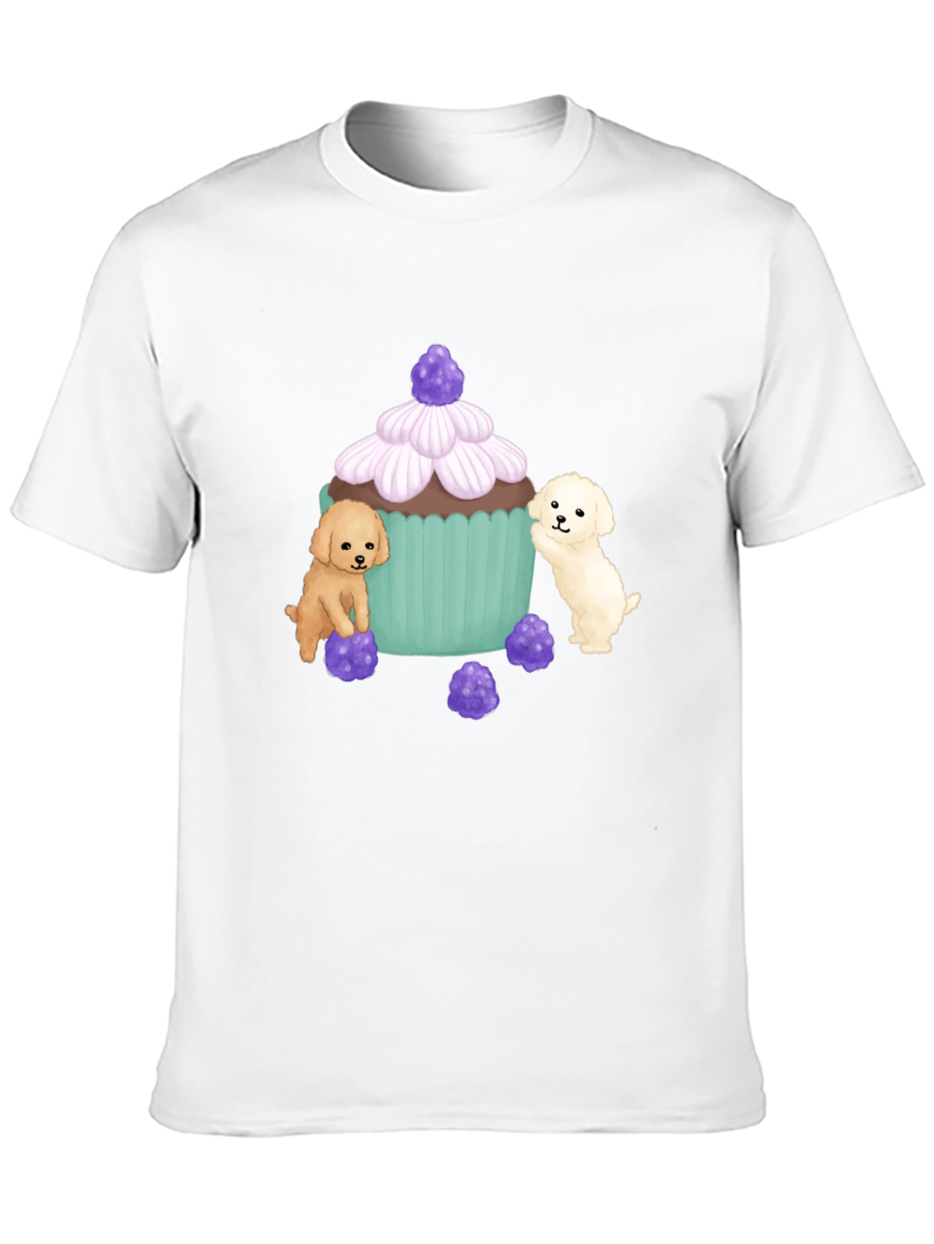 Cute Puppy Cupcake Graphic T-Shirt
