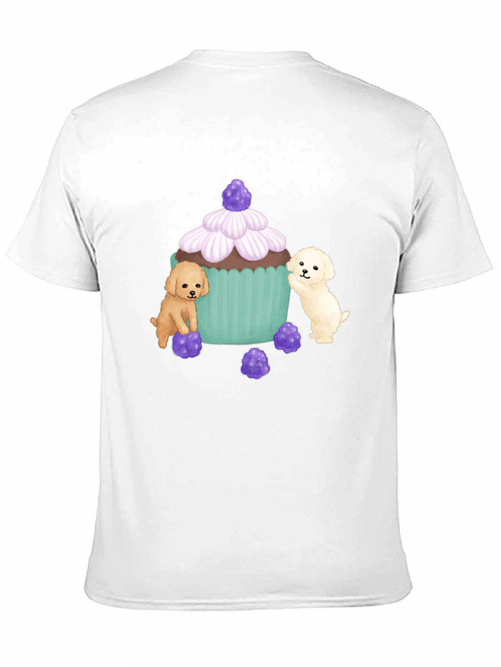 Cute Puppy Cupcake Graphic T-Shirt