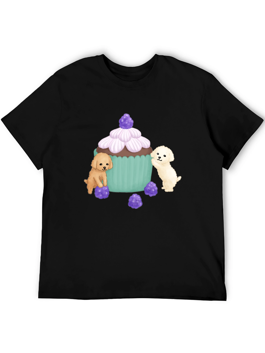Cute Puppy Cupcake Graphic T-Shirt