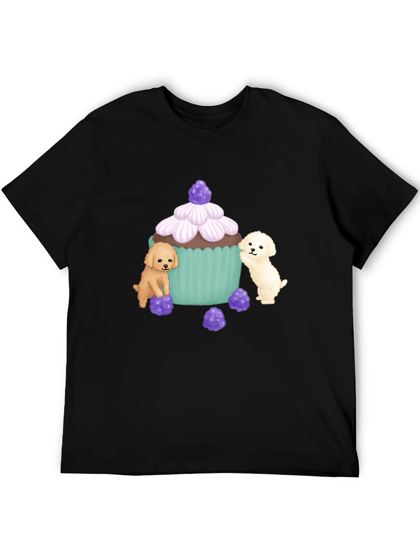 Cute Puppy Cupcake Graphic T-Shirt