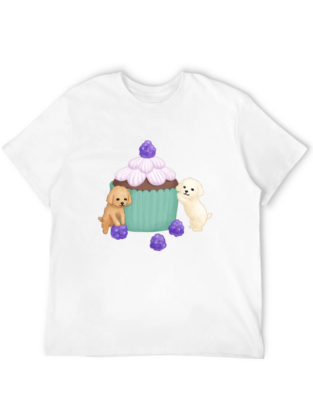 Cute Puppy Cupcake Graphic T-Shirt