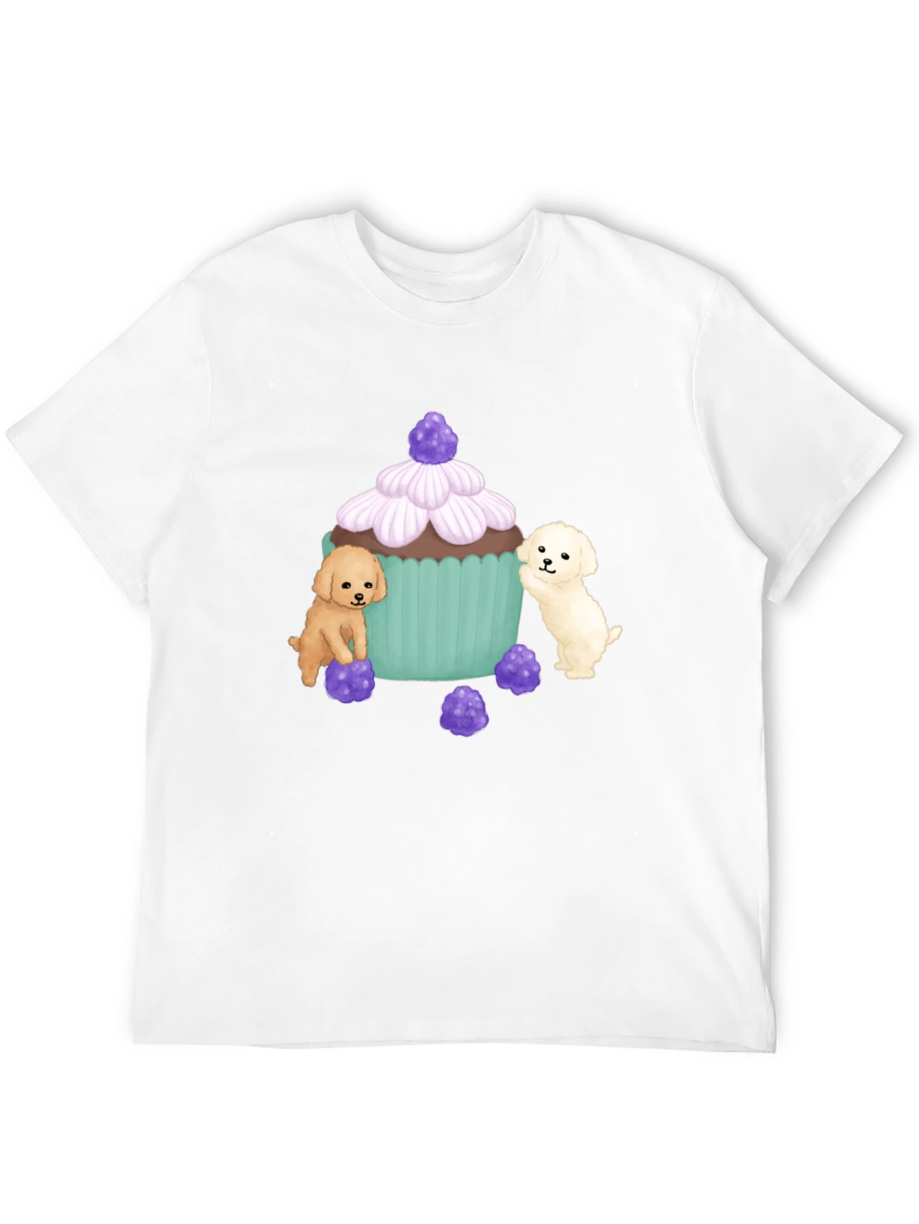 Cute Puppy Cupcake Graphic T-Shirt