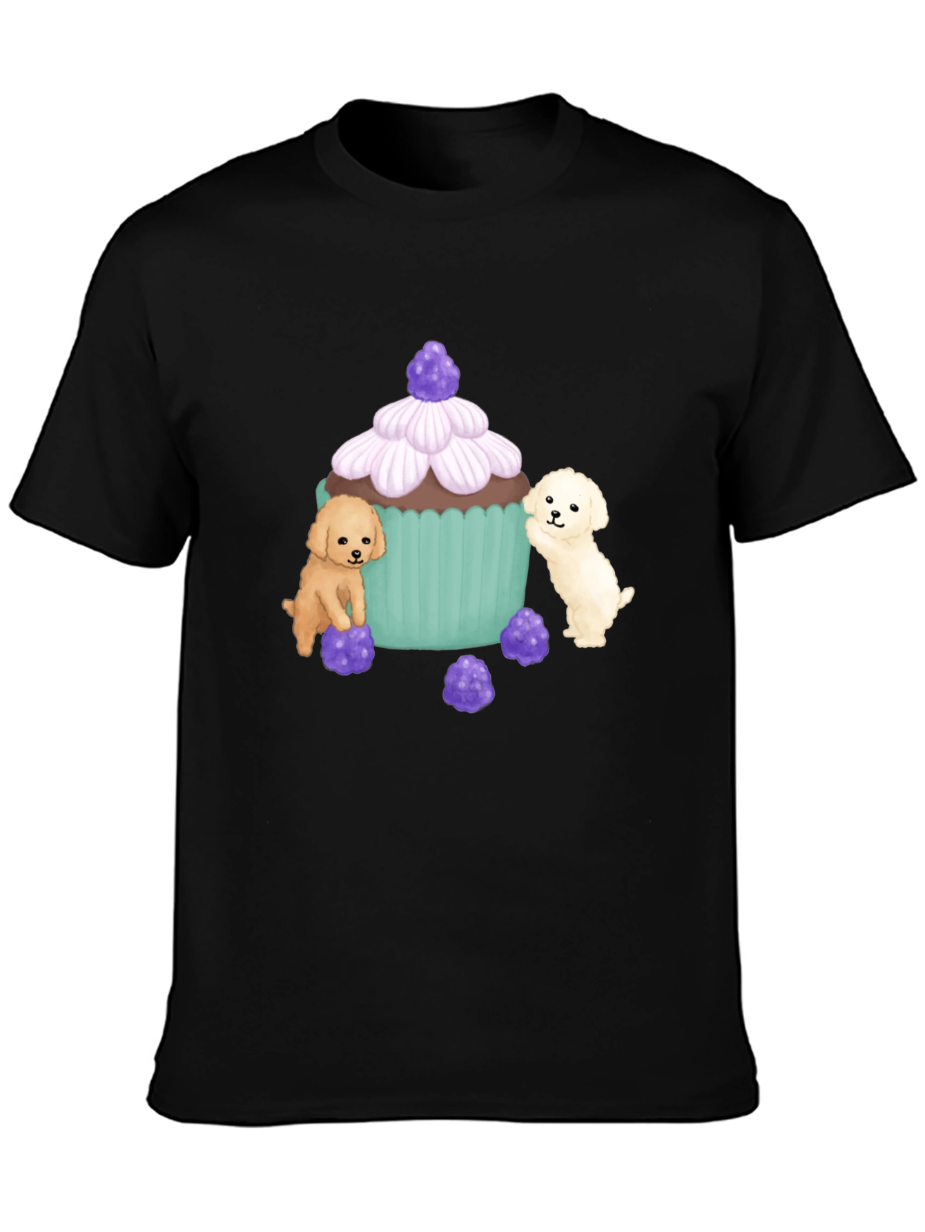 Cute Puppy Cupcake Graphic T-Shirt
