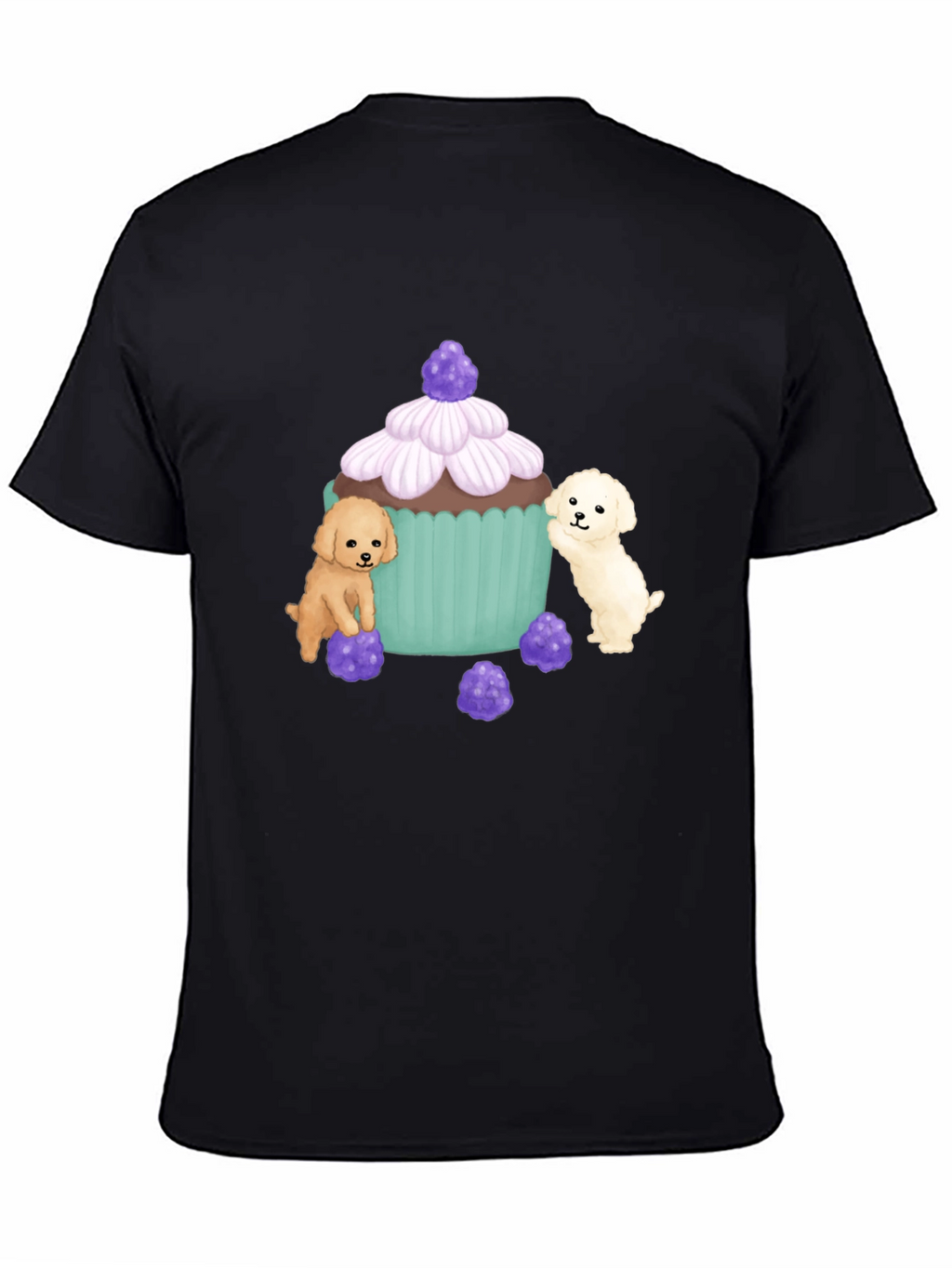 Cute Puppy Cupcake Graphic T-Shirt