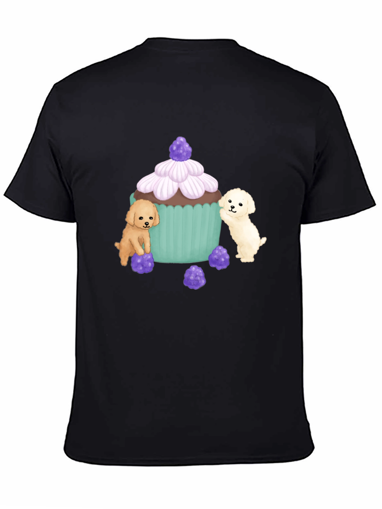 Cute Puppy Cupcake Graphic T-Shirt