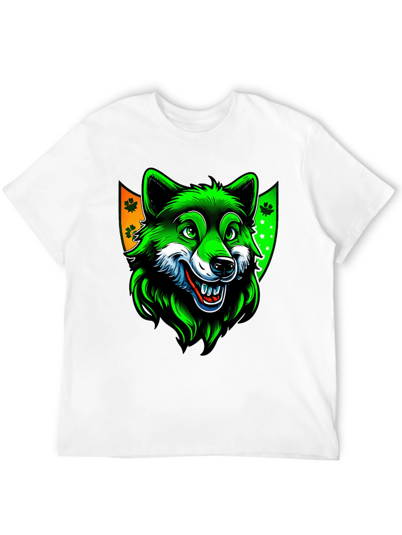 St. Patricks Day Wolf Graphic Tee - Black