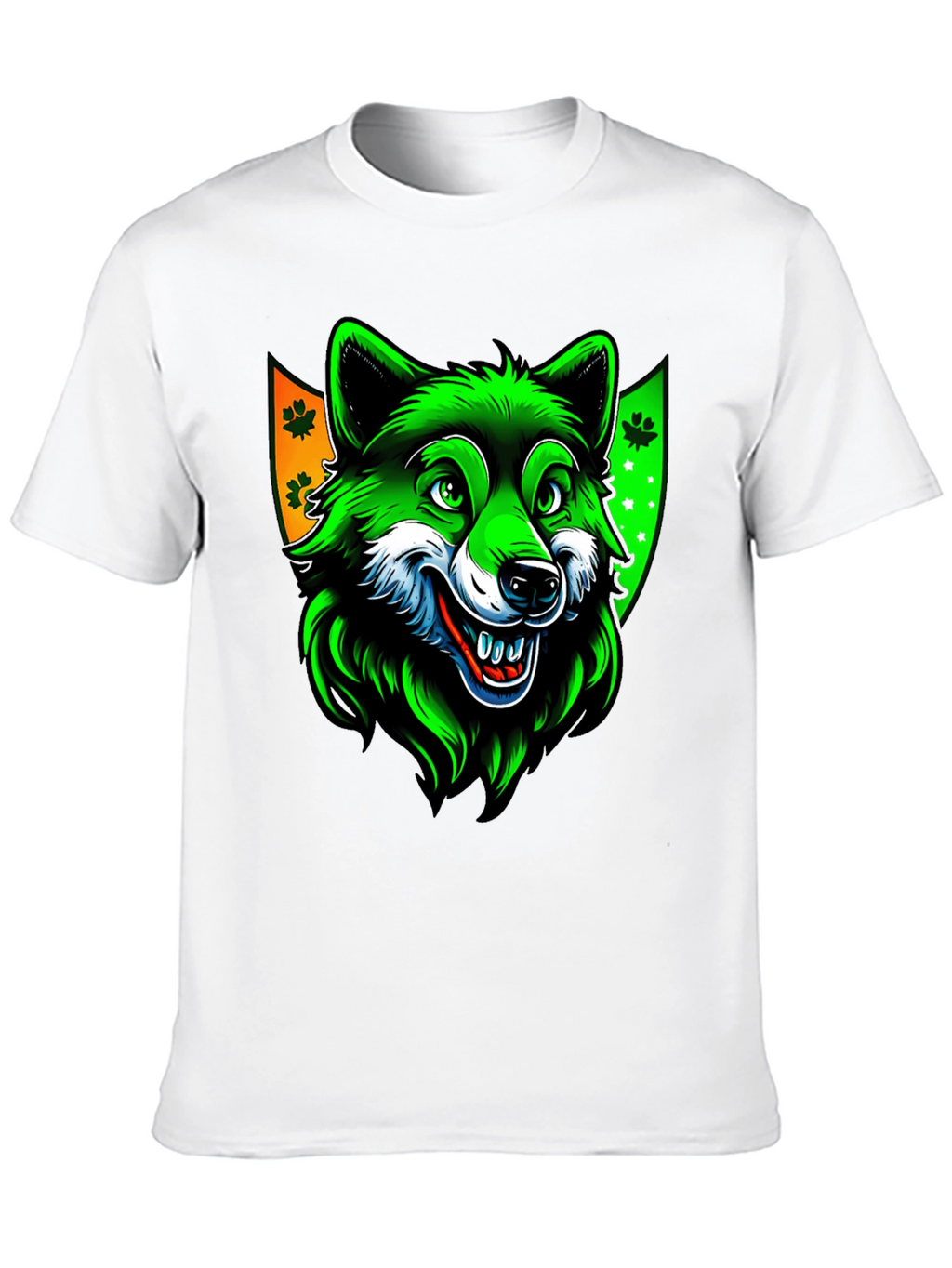 St. Patricks Day Wolf Graphic Tee - Black