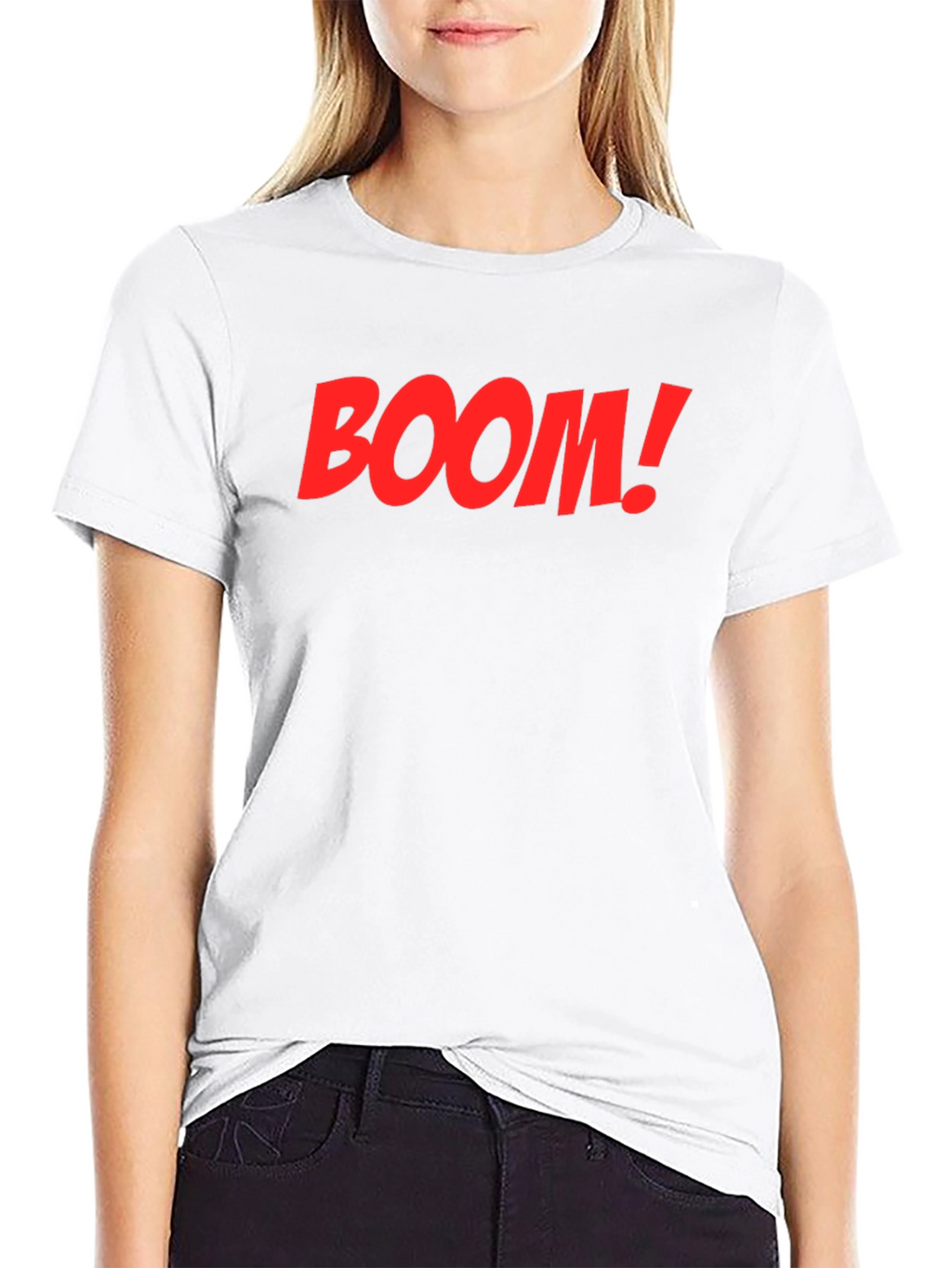 BOOM! Graphic Print Crew Neck T-Shirt