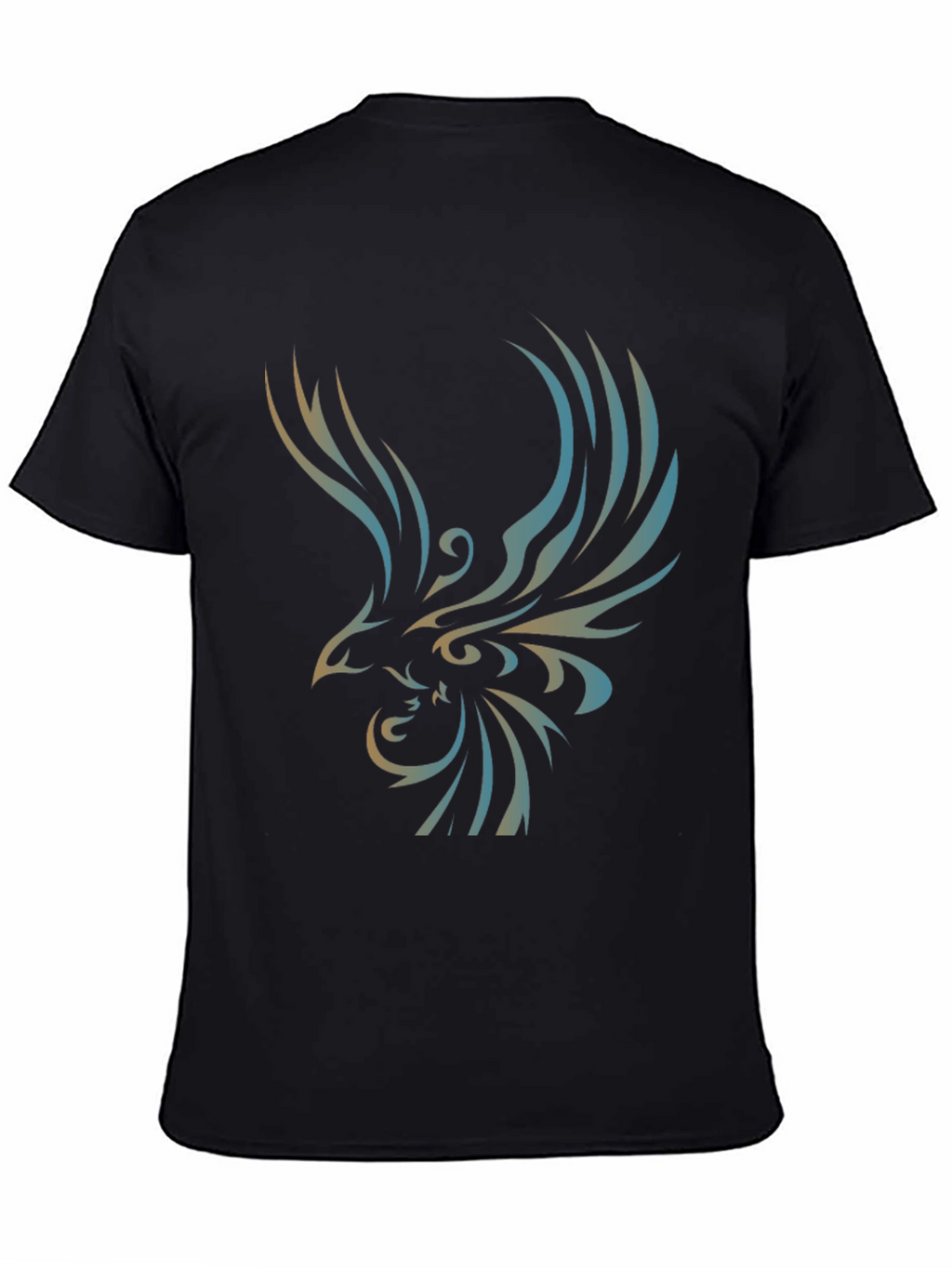Tribal Eagle Graphic Black T-Shirt