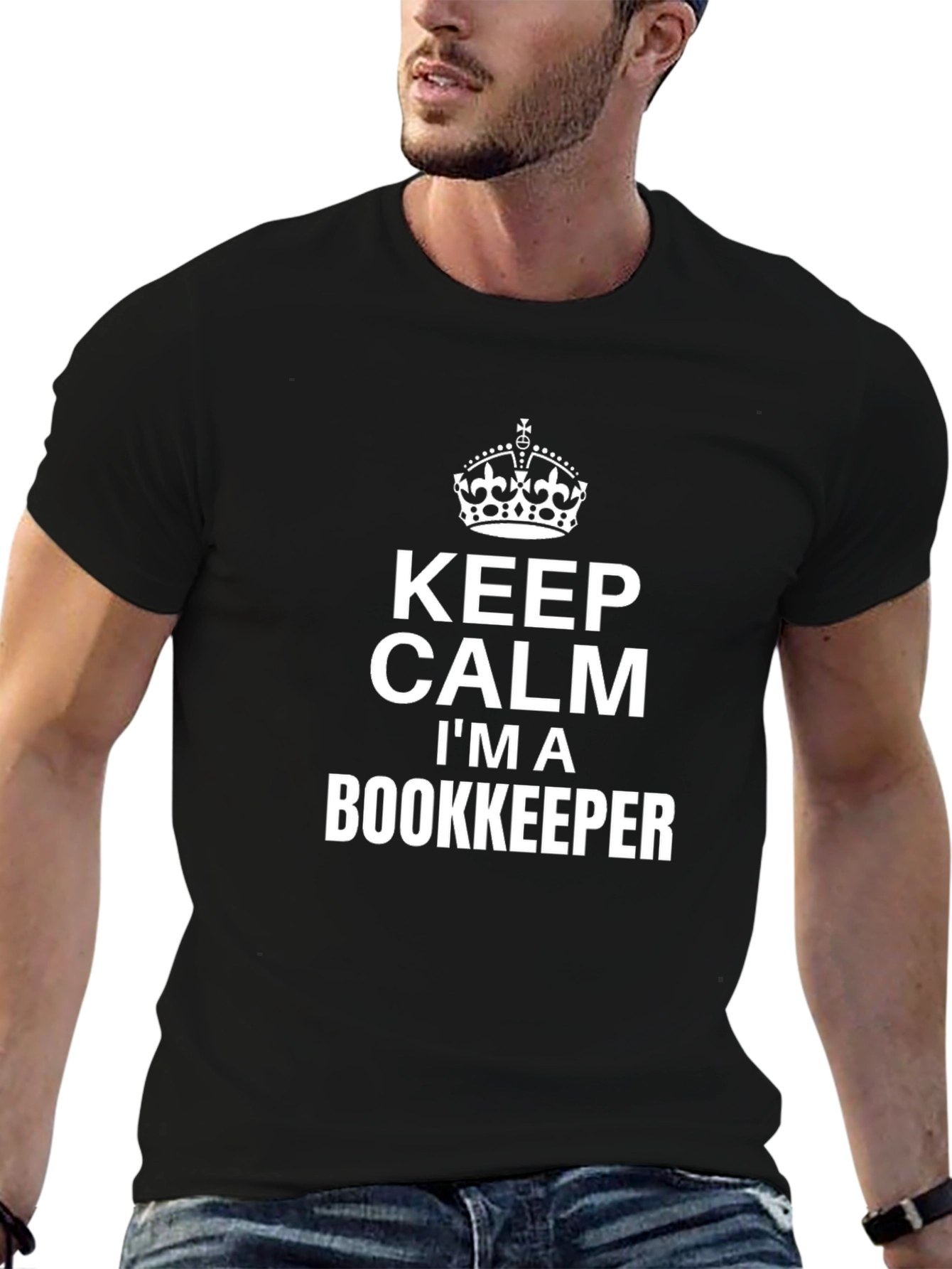 Keep Calm Im a Bookkeeper Funny Black T-Shirt