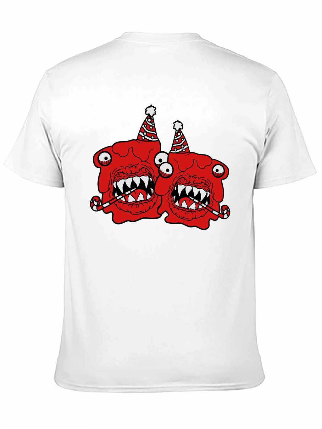 Festive Monster Graphic T-Shirt - Black