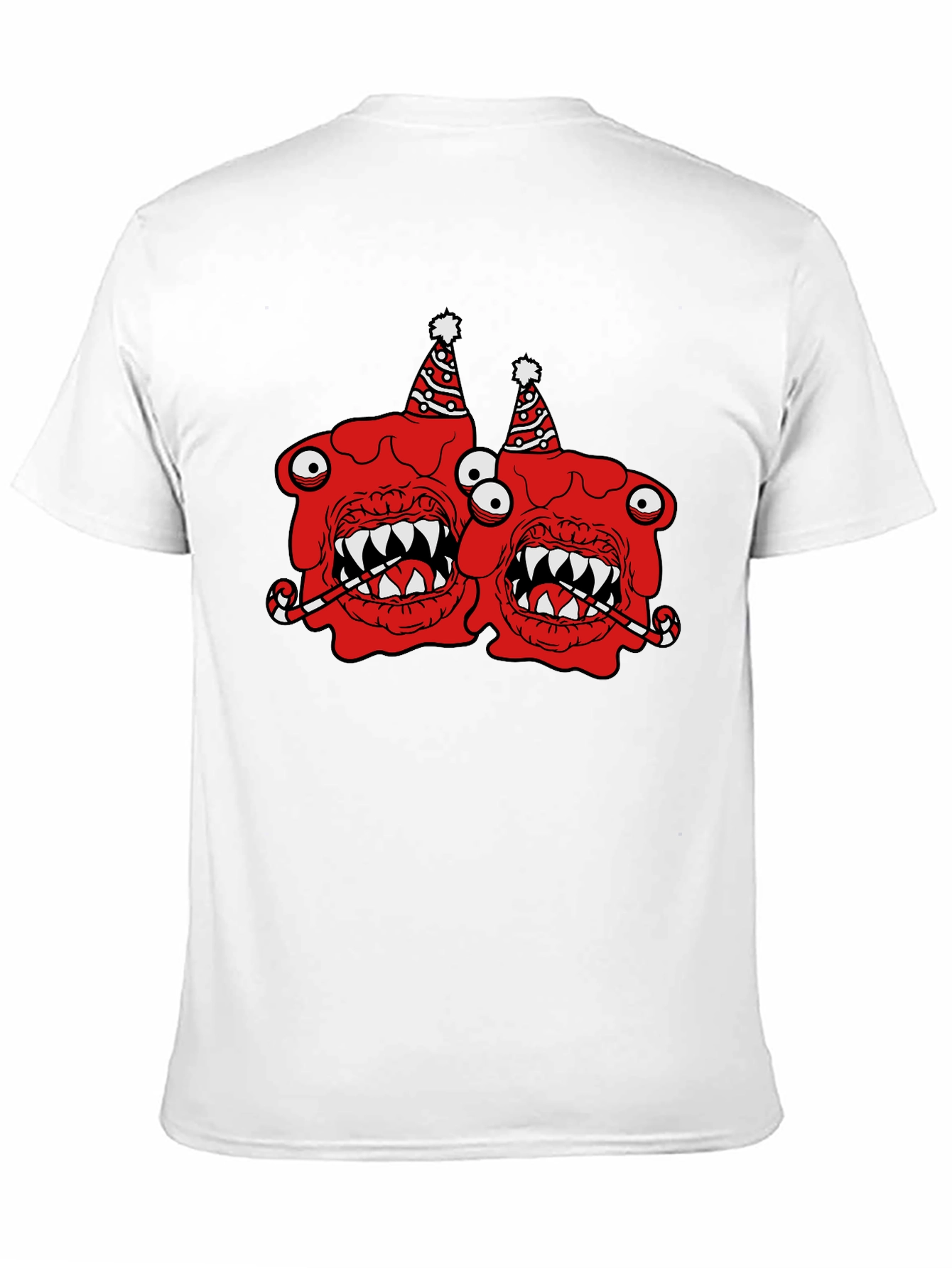 Festive Monster Graphic T-Shirt - Black