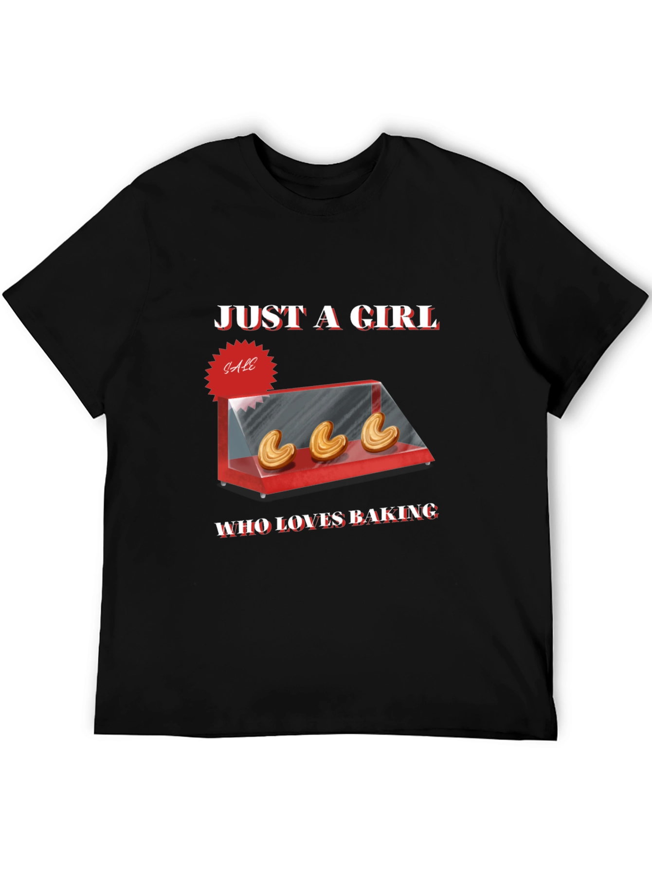 Just a Girl Who Loves Baking T-Shirt - Black