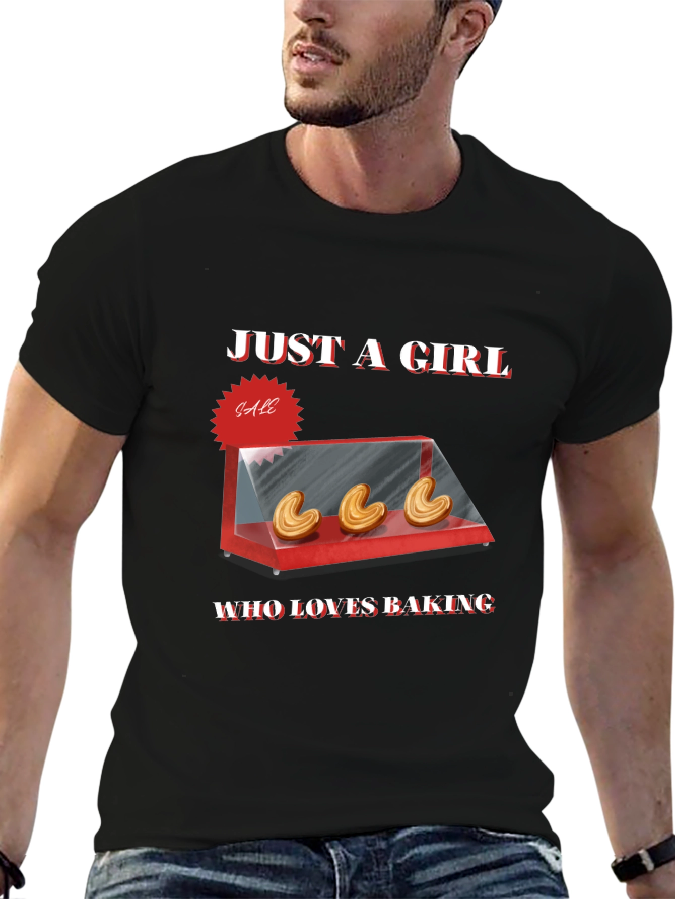 Just a Girl Who Loves Baking T-Shirt - Black