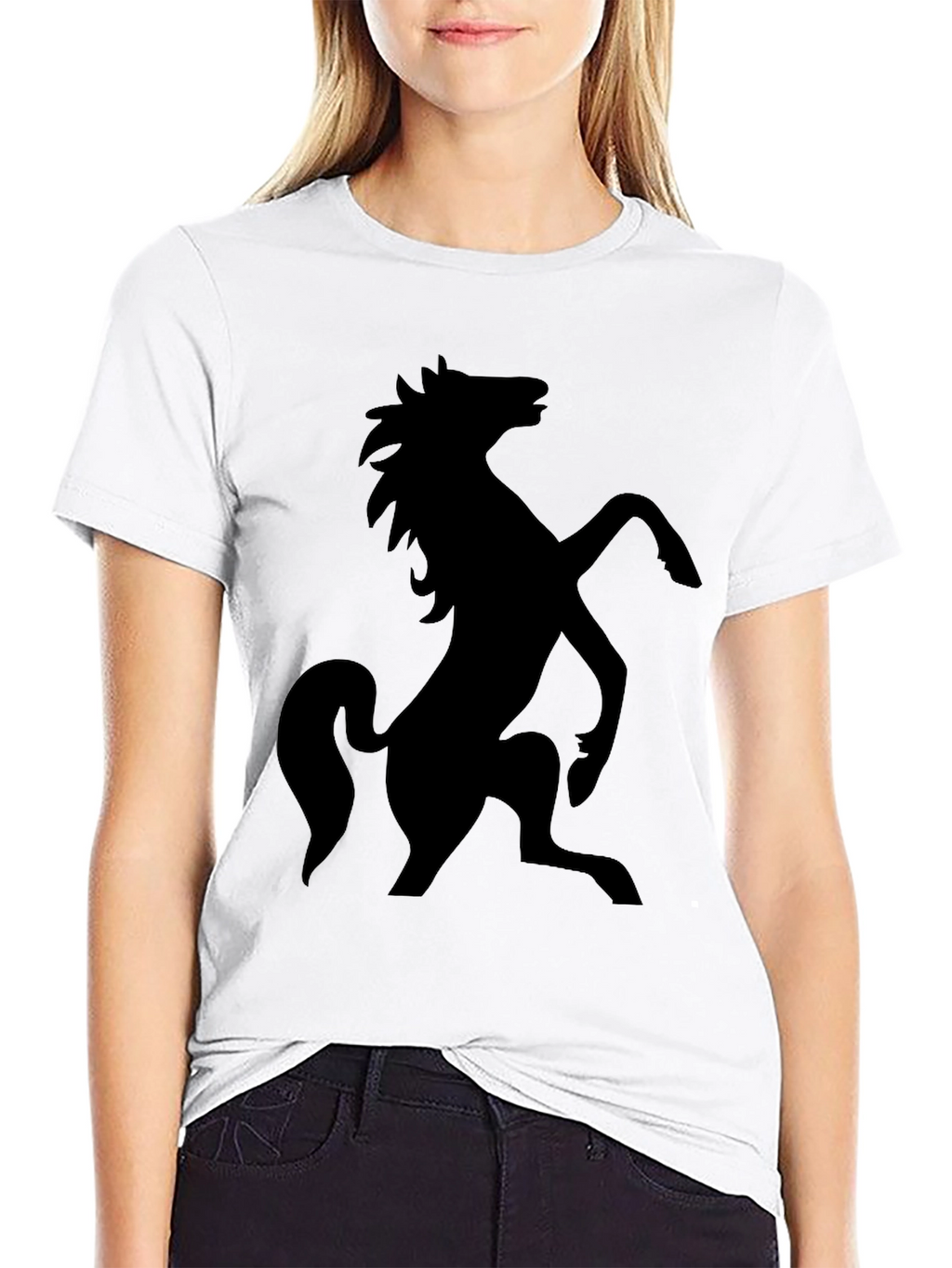 Black Horse Graphic Tee - Stylish Menswear
