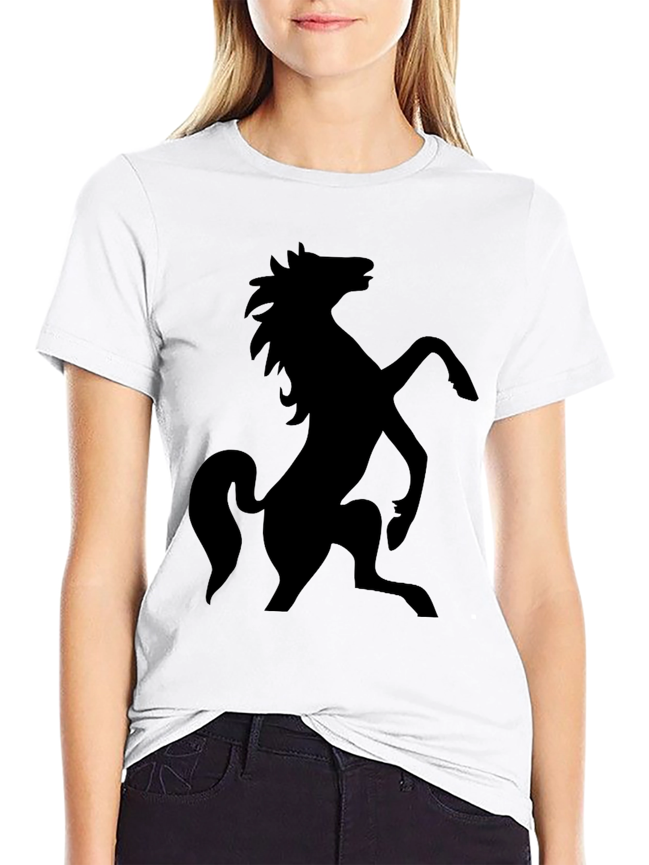 Black Horse Graphic Tee - Stylish Menswear
