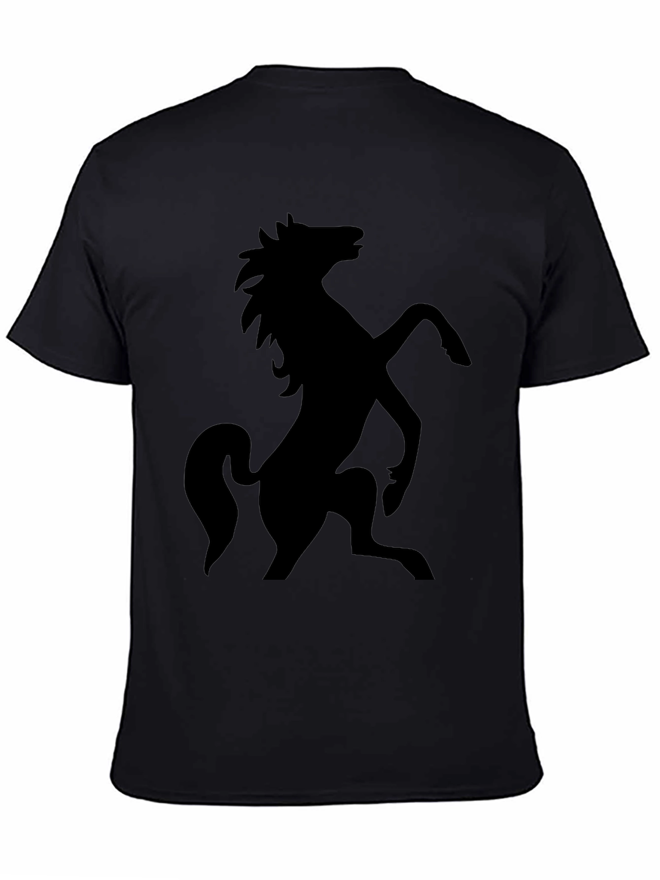Black Horse Graphic Tee - Stylish Menswear