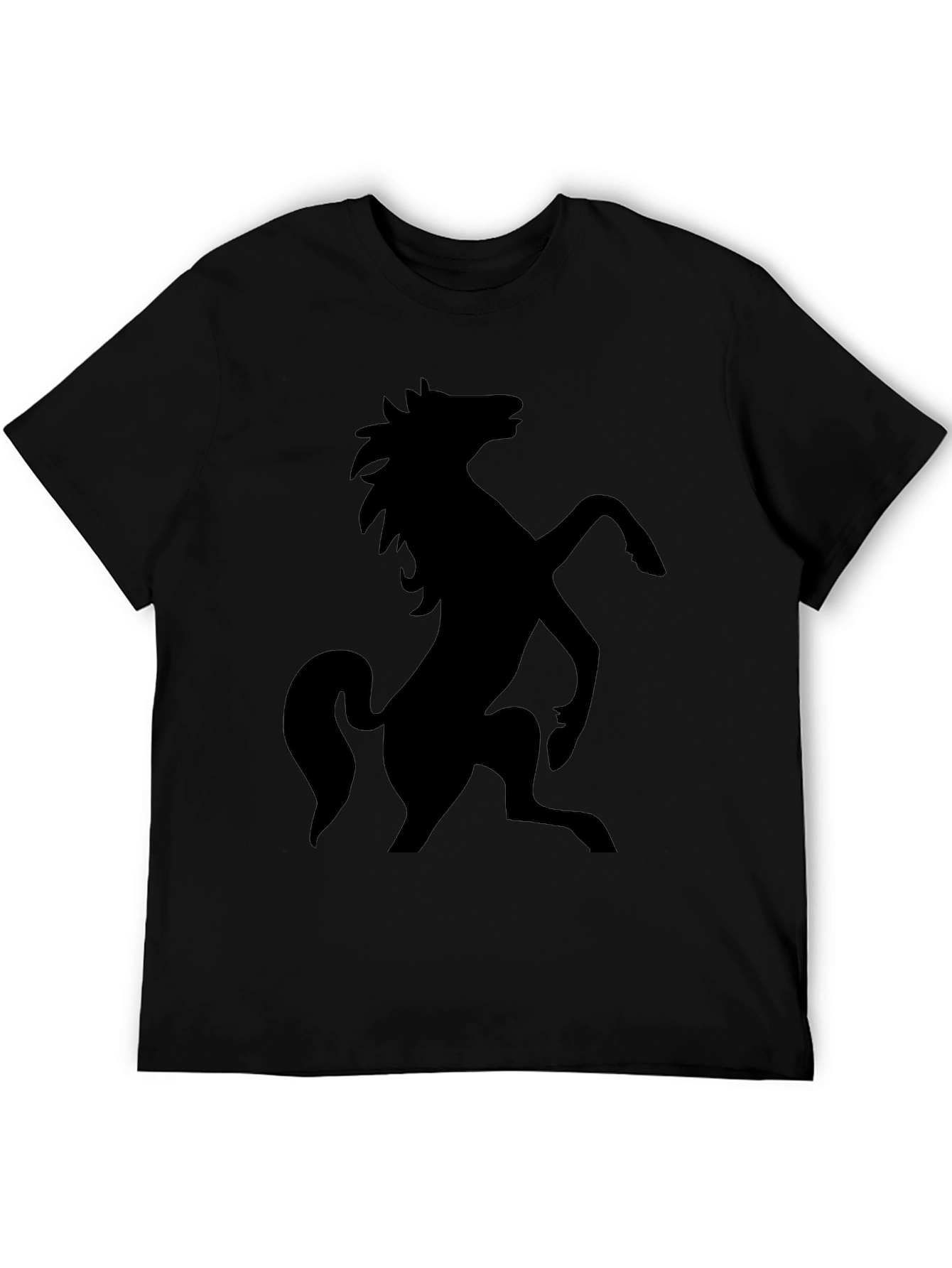Black Horse Graphic Tee - Stylish Menswear