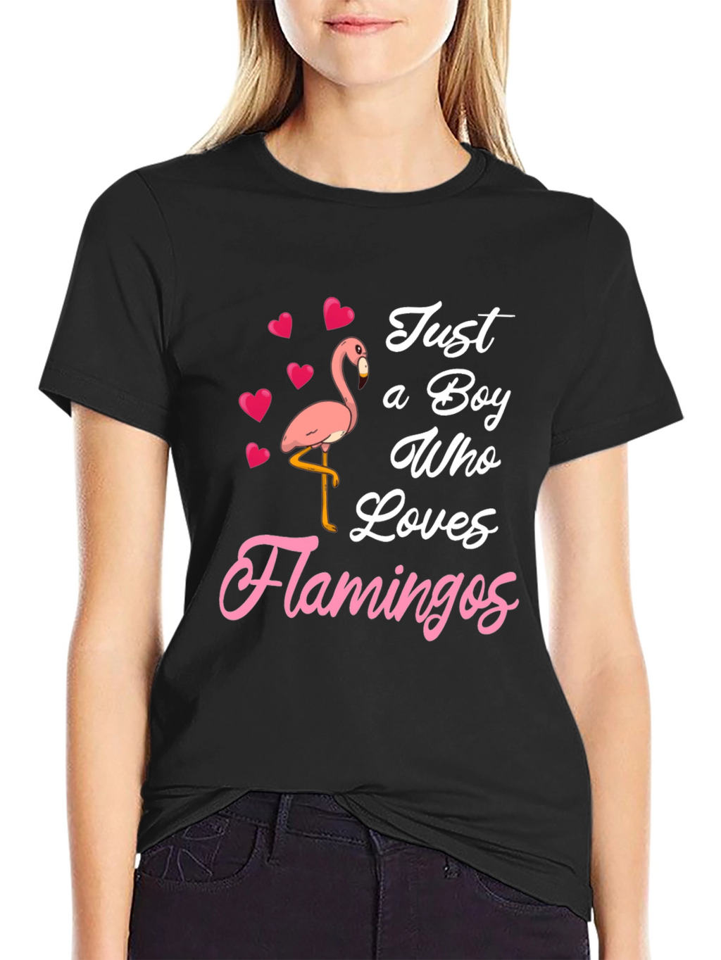 Just A Boy Who Loves Flamingos T-Shirt