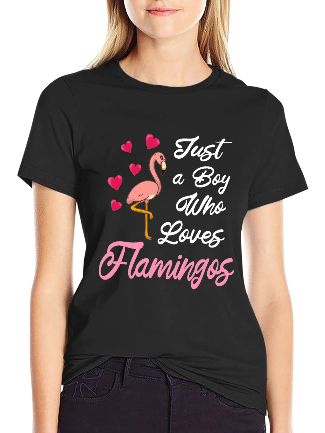 Just A Boy Who Loves Flamingos T-Shirt