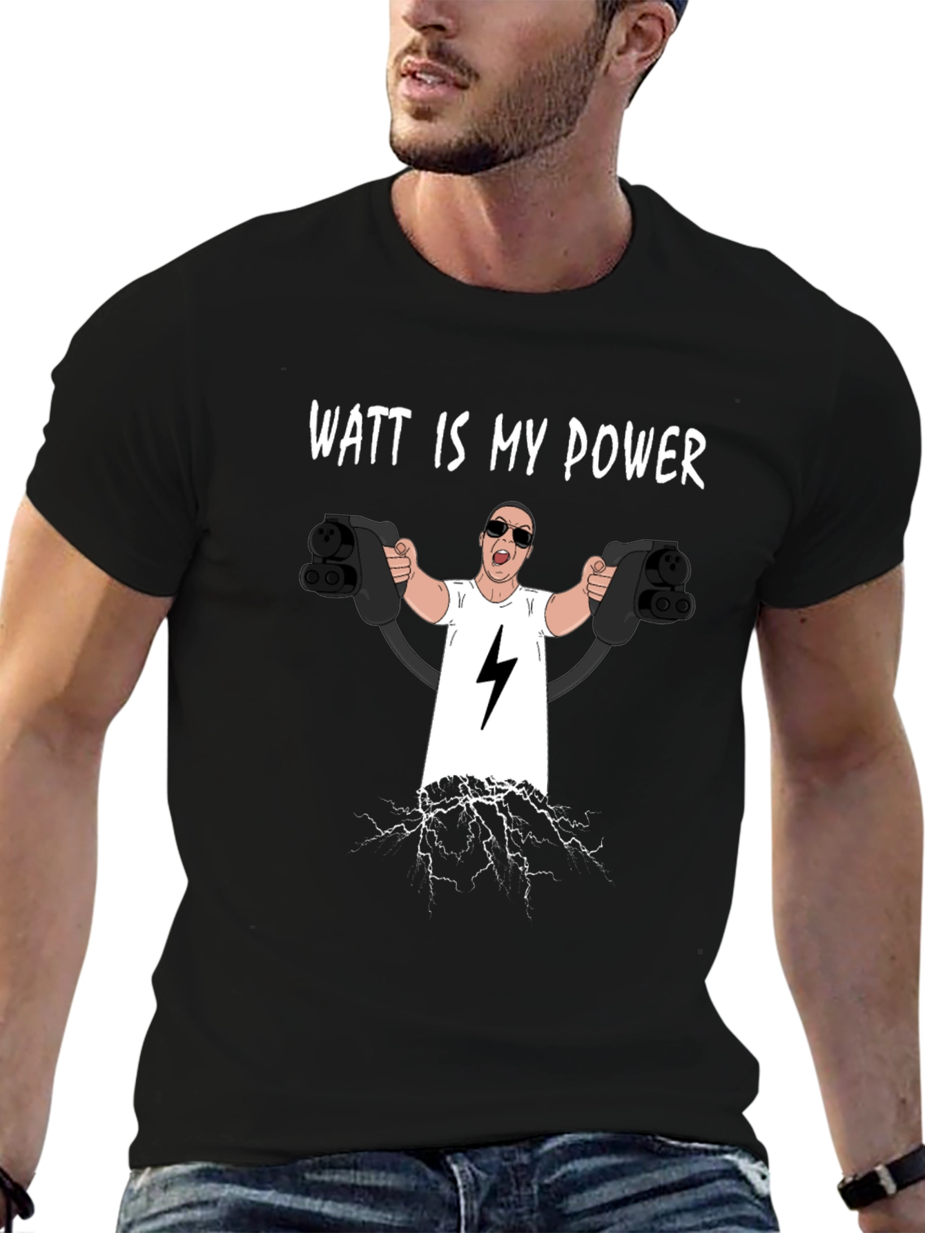 Watt Is My Power Funny Electric Car T-Shirt