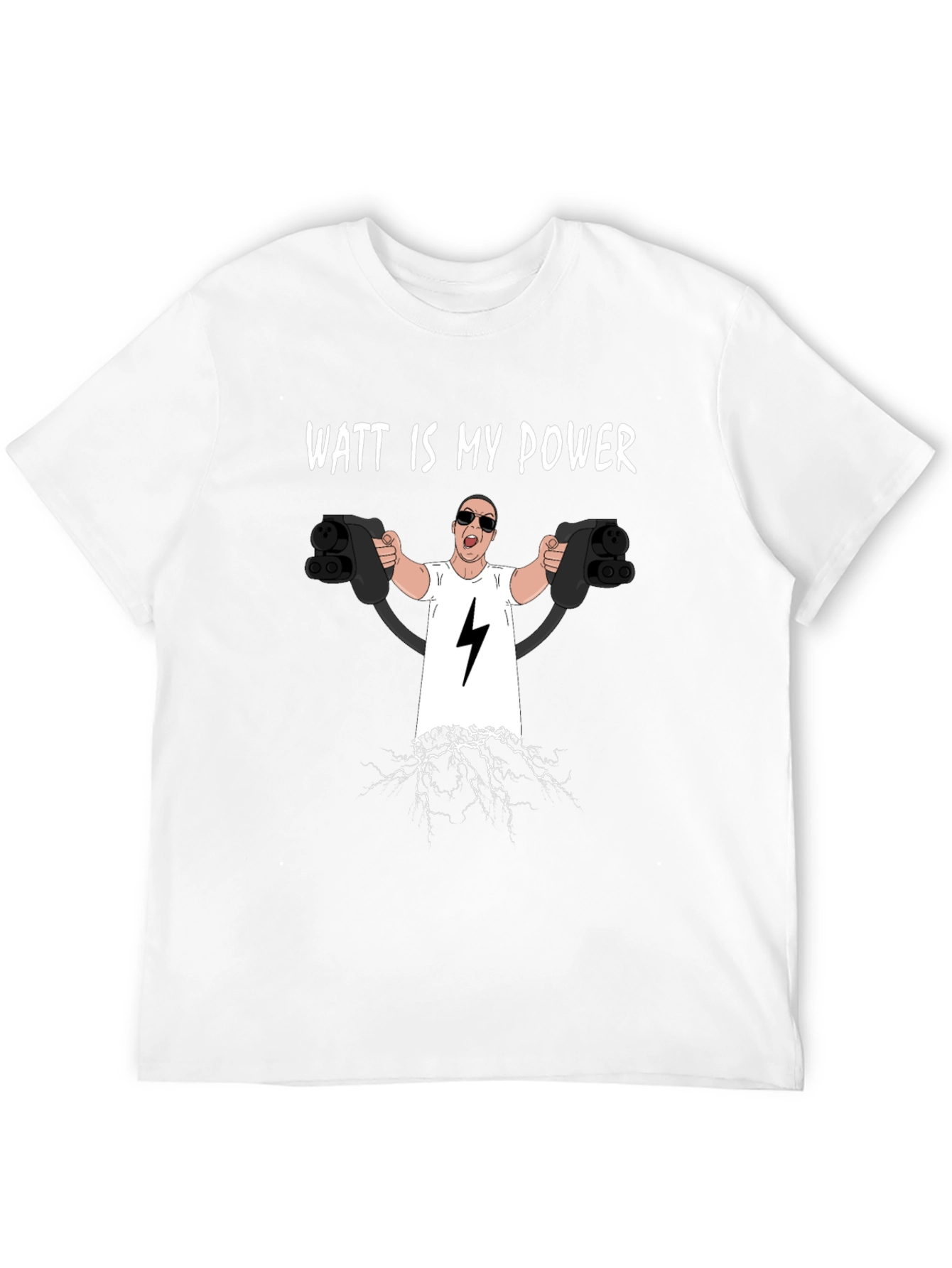 Watt Is My Power Funny Electric Car T-Shirt