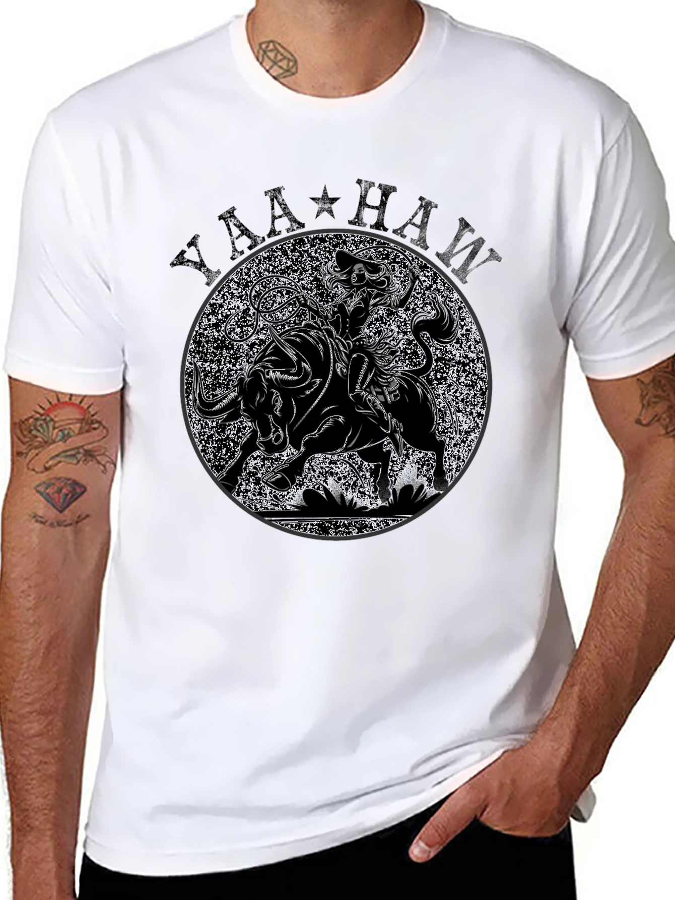 Yaa-Haw Bull Rider Graphic Tee