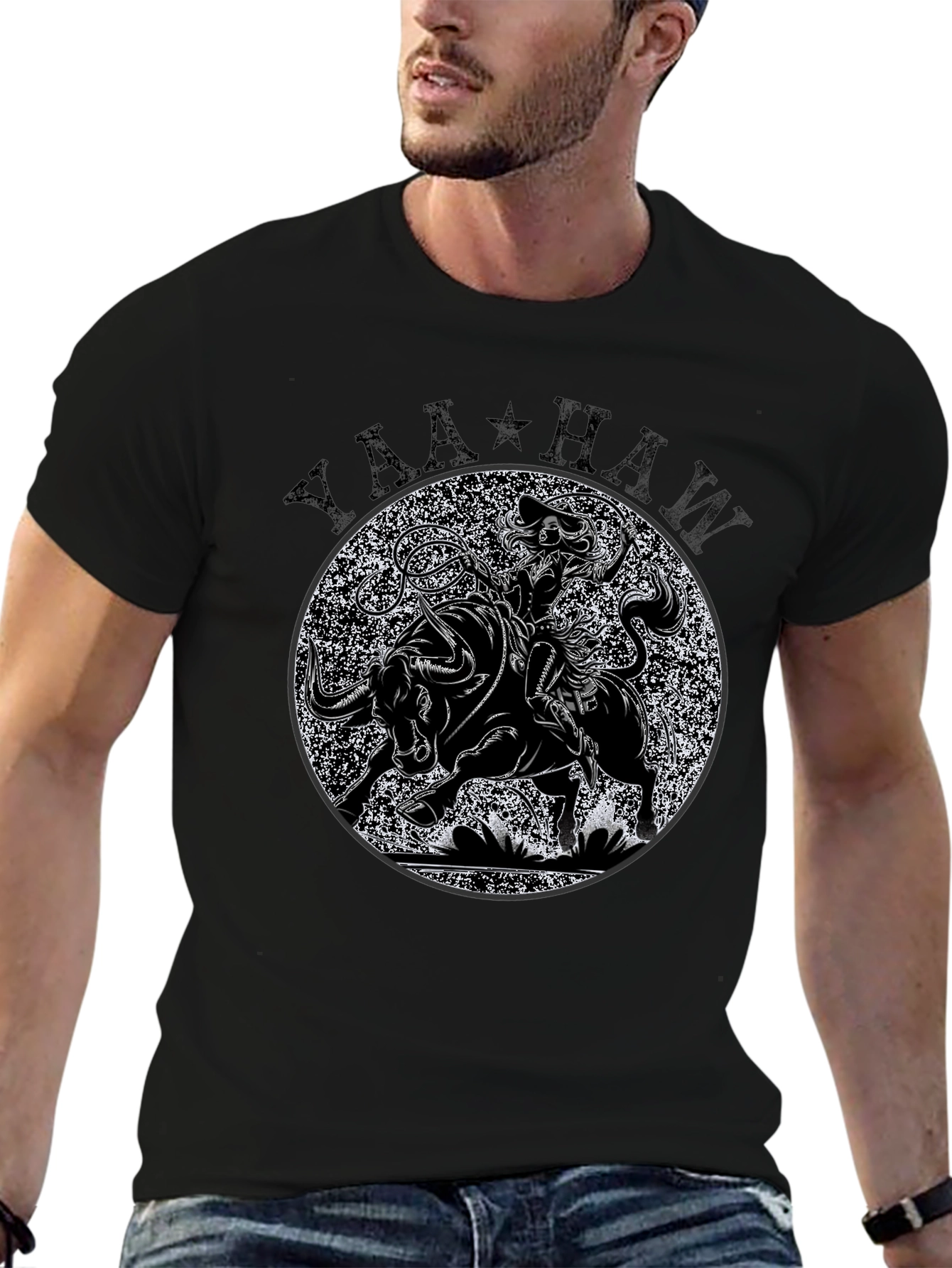 Yaa-Haw Bull Rider Graphic Tee