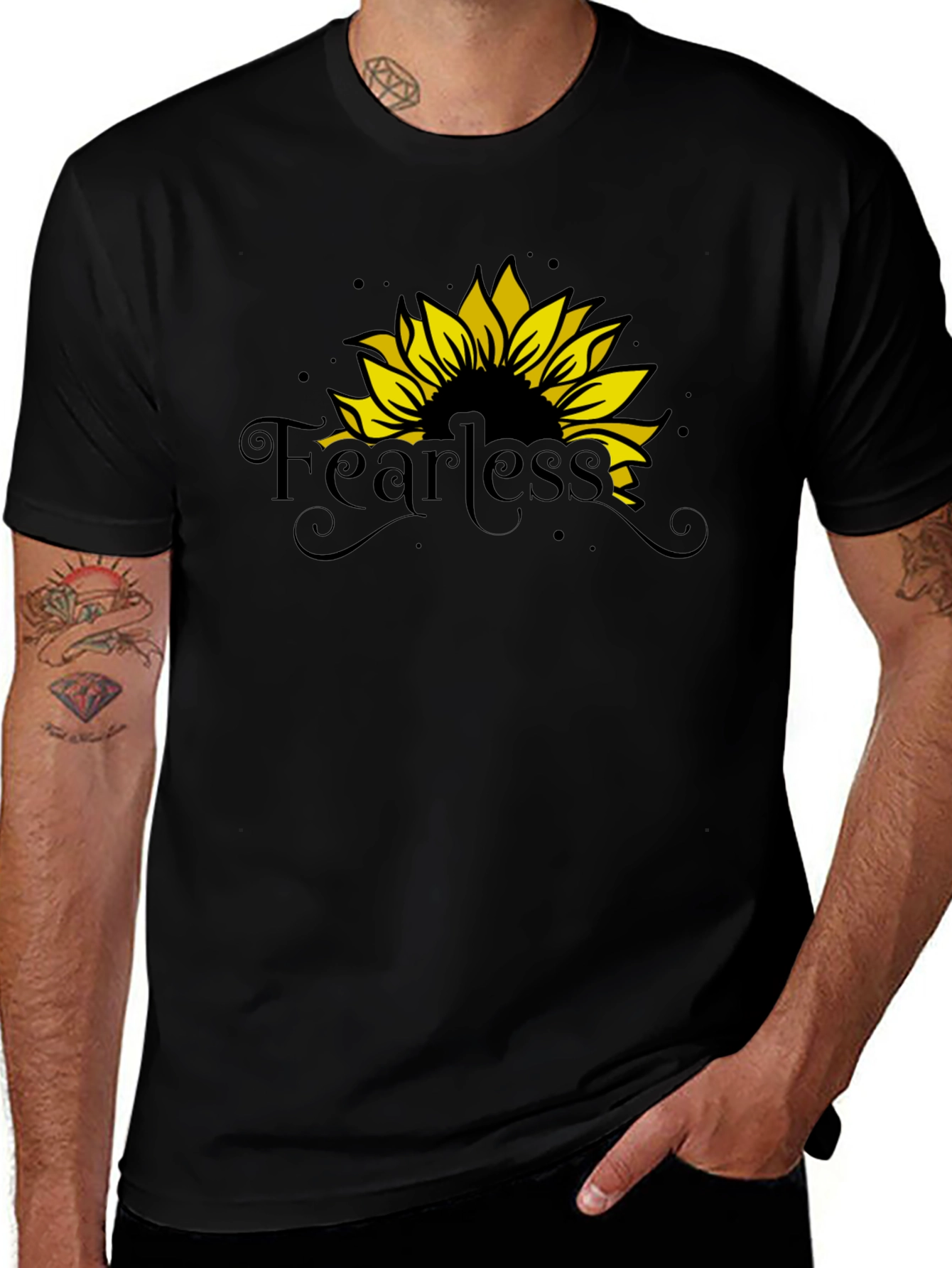 Fearless Sunflower Graphic T-Shirt