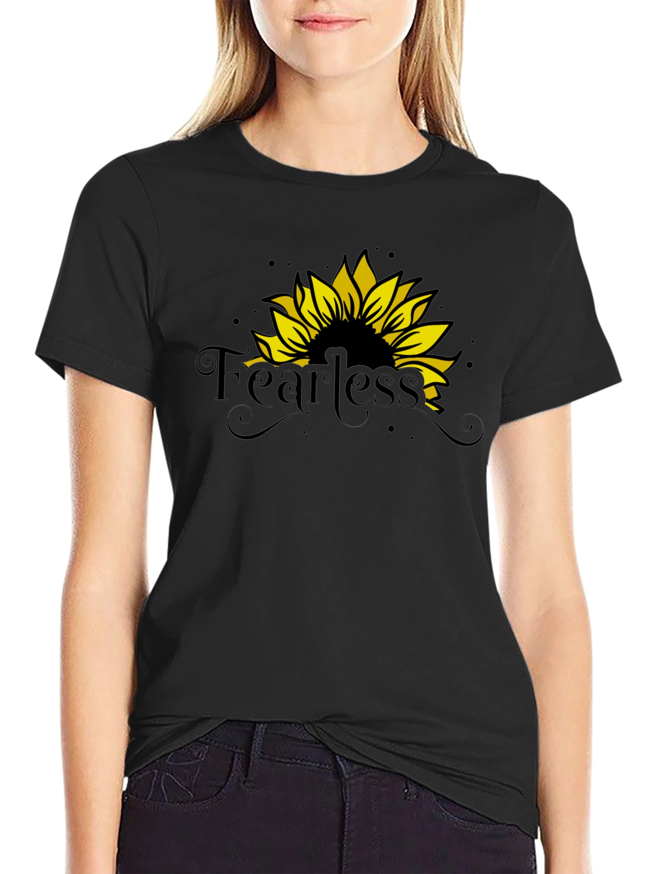 Fearless Sunflower Graphic T-Shirt