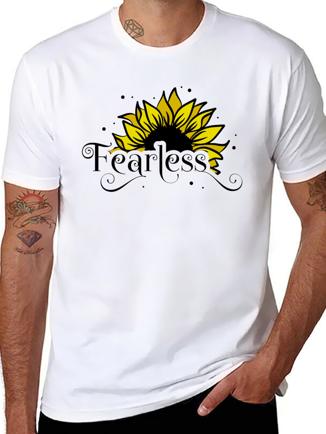 Fearless Sunflower Graphic T-Shirt