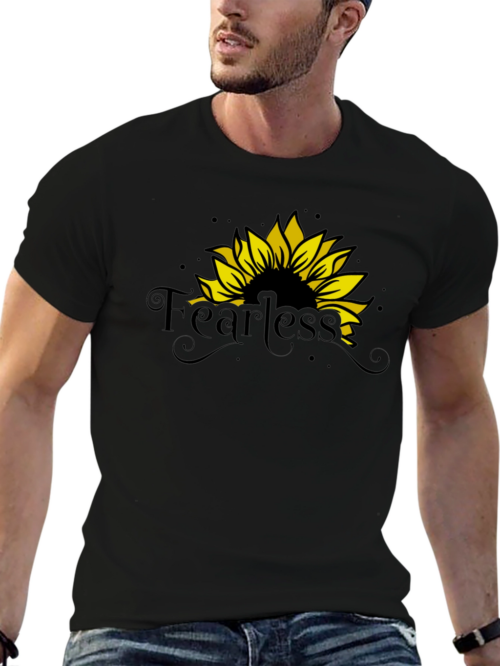 Fearless Sunflower Graphic T-Shirt