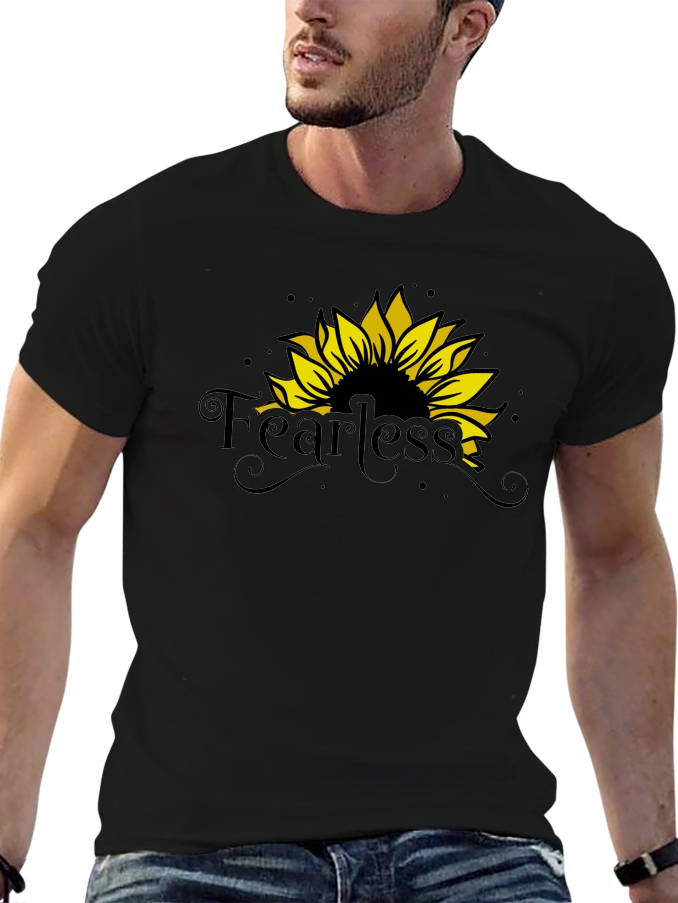 Fearless Sunflower Graphic T-Shirt