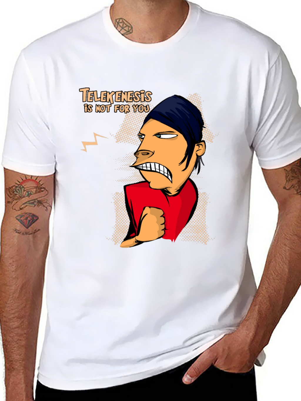 Telekenesis Is Not For You Funny Graphic Tee