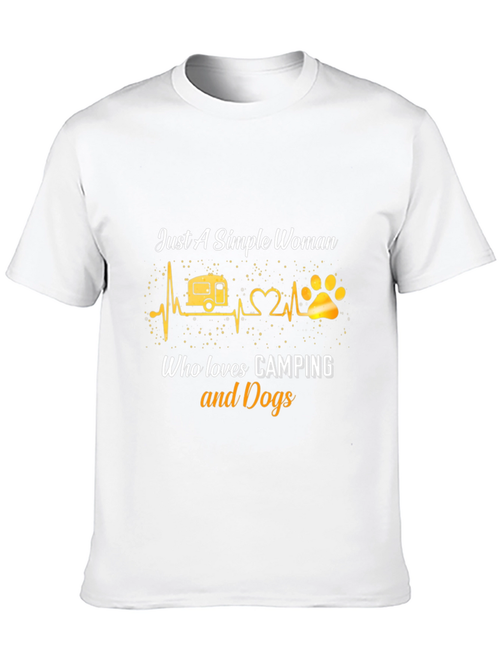 Simple Woman Camping & Dogs Graphic Tee