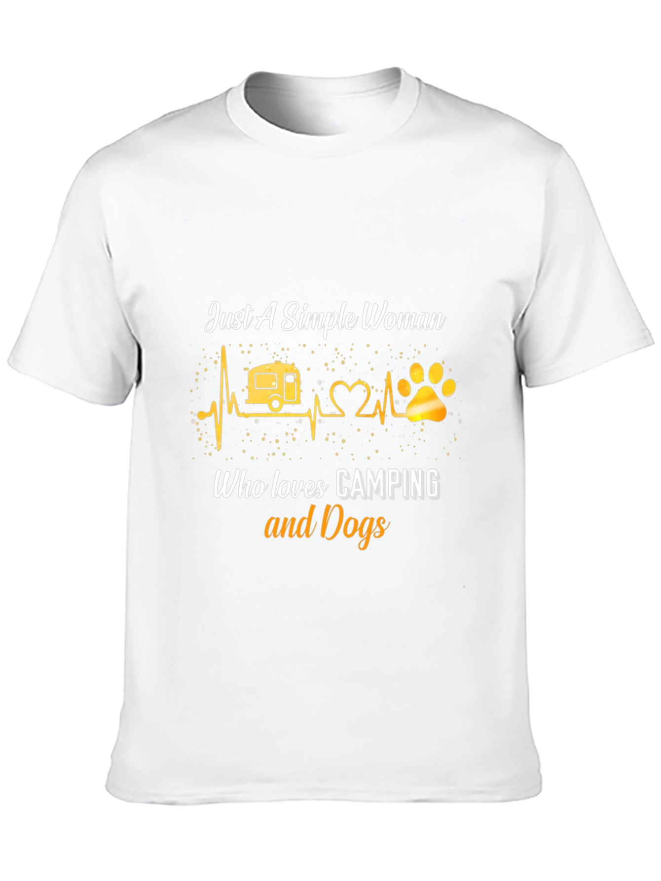 Simple Woman Camping & Dogs Graphic Tee