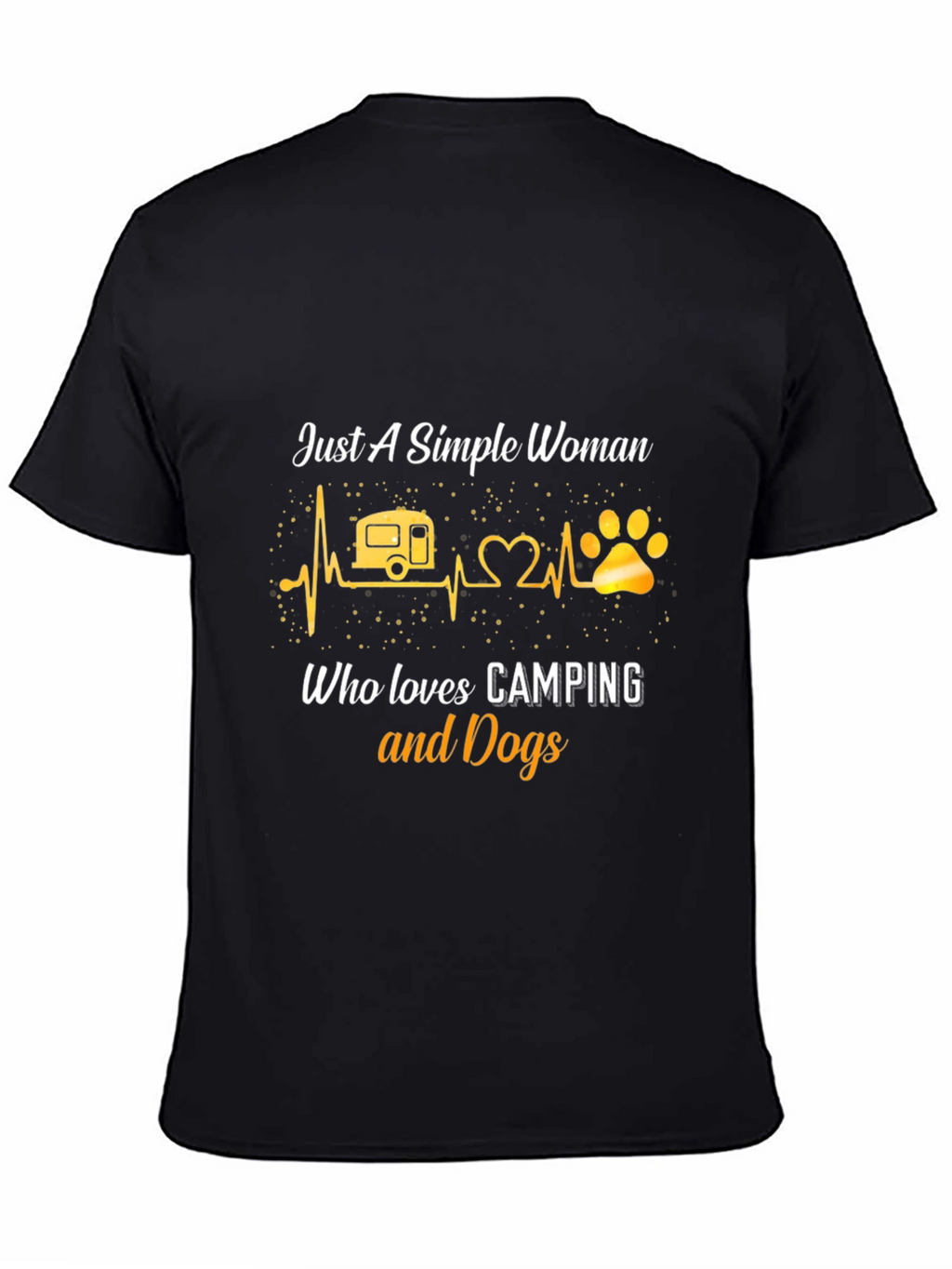 Simple Woman Camping & Dogs Graphic Tee