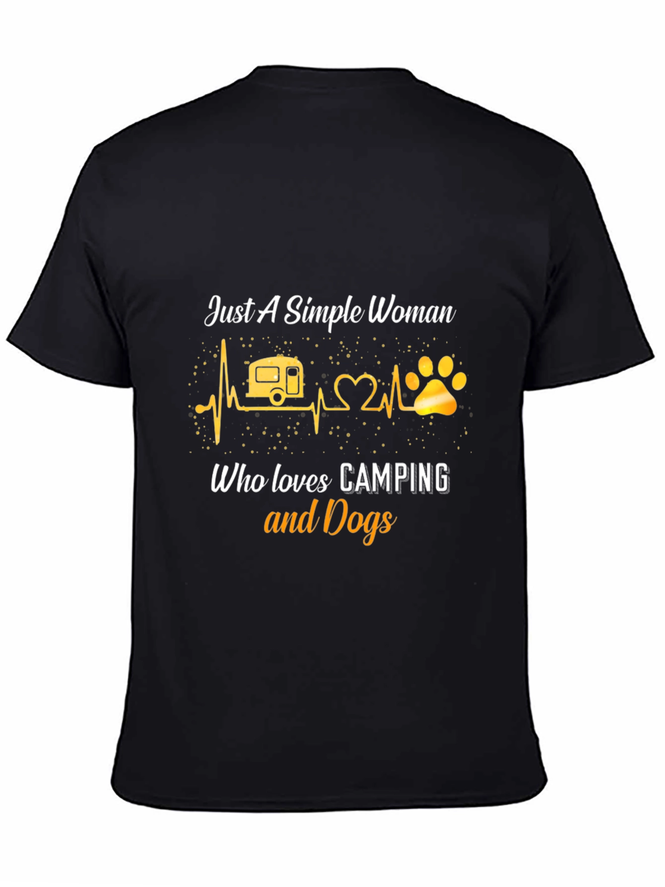 Simple Woman Camping & Dogs Graphic Tee