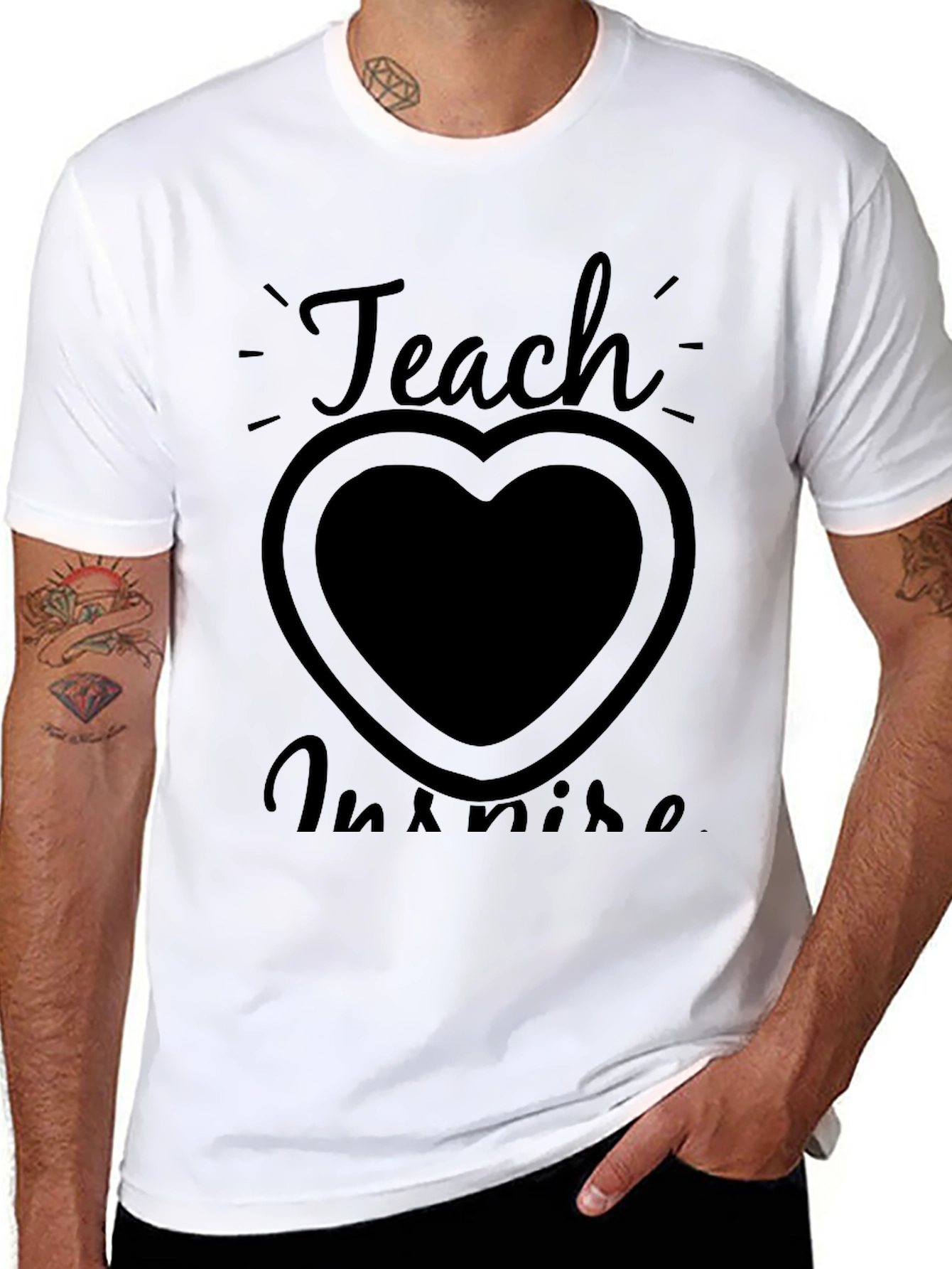 Teach Inspire Graphic Tee - Black