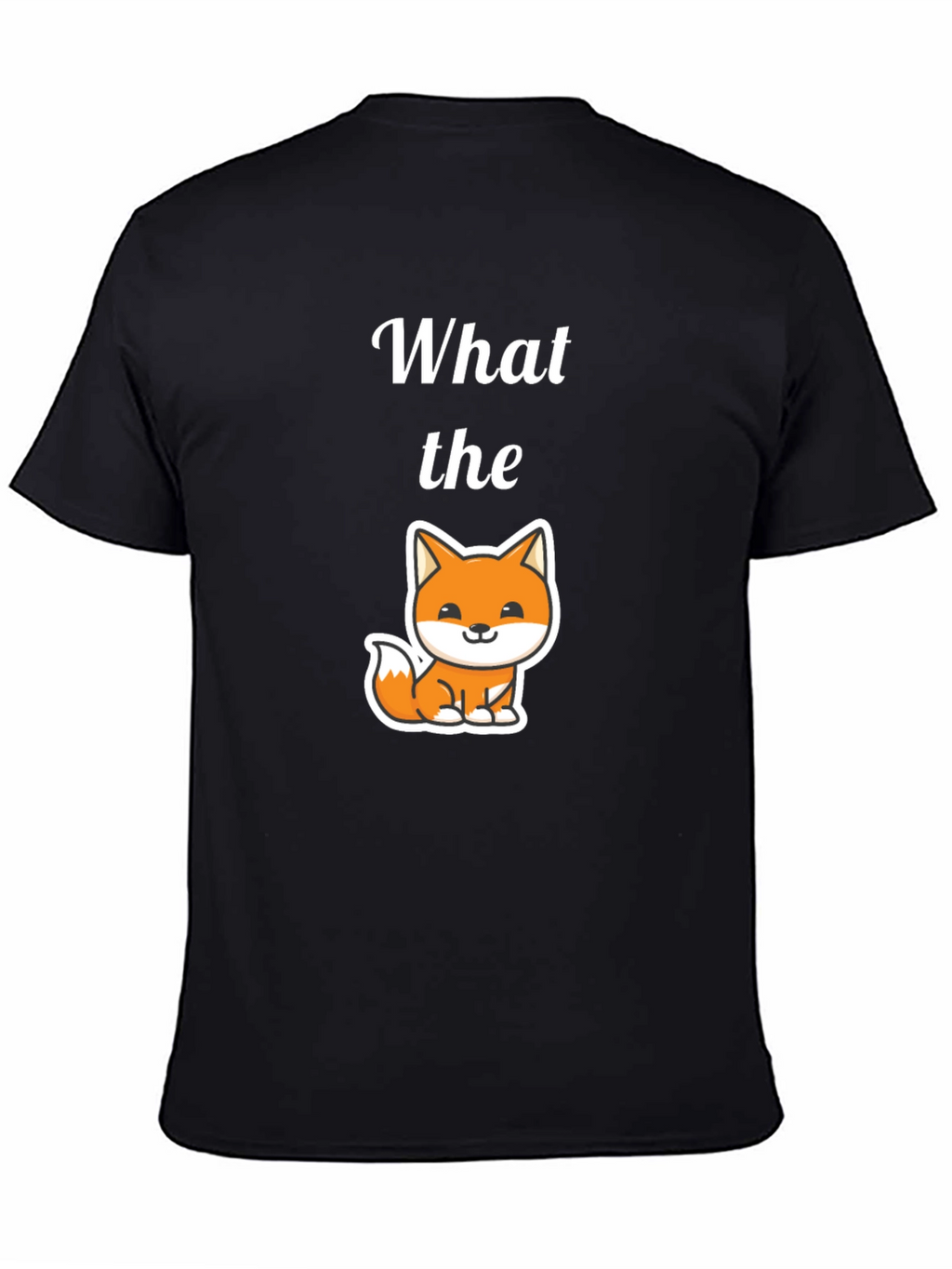 What the Fox T-Shirt Mens Black Tee