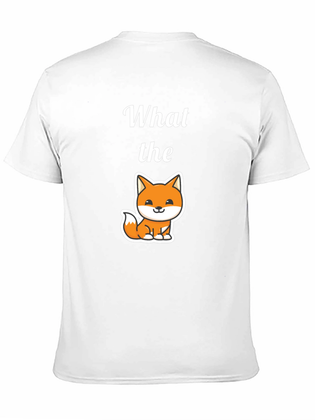 What the Fox T-Shirt Mens Black Tee