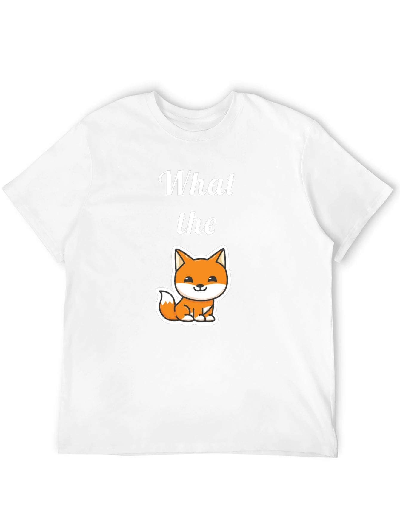 What the Fox T-Shirt Mens Black Tee