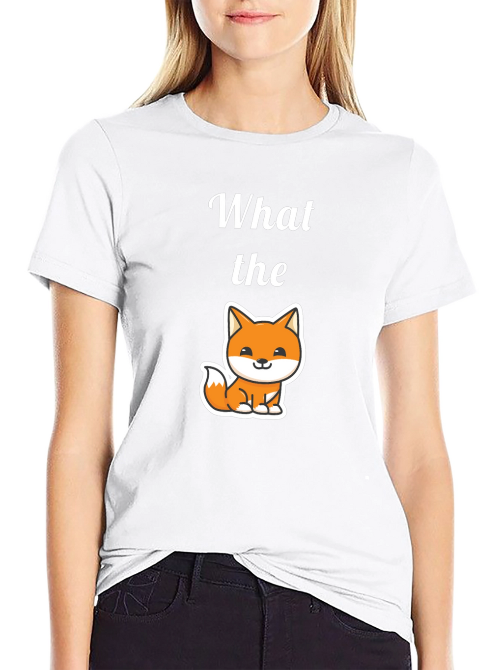 What the Fox T-Shirt Mens Black Tee