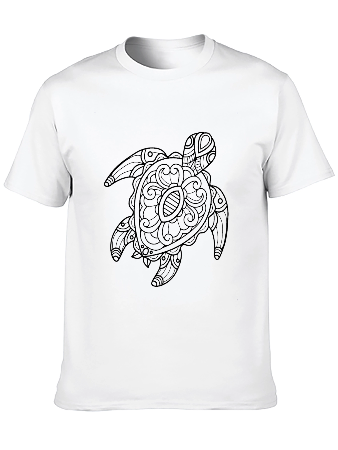 Black Turtle Graphic Tee - Stylish Sea Life Design