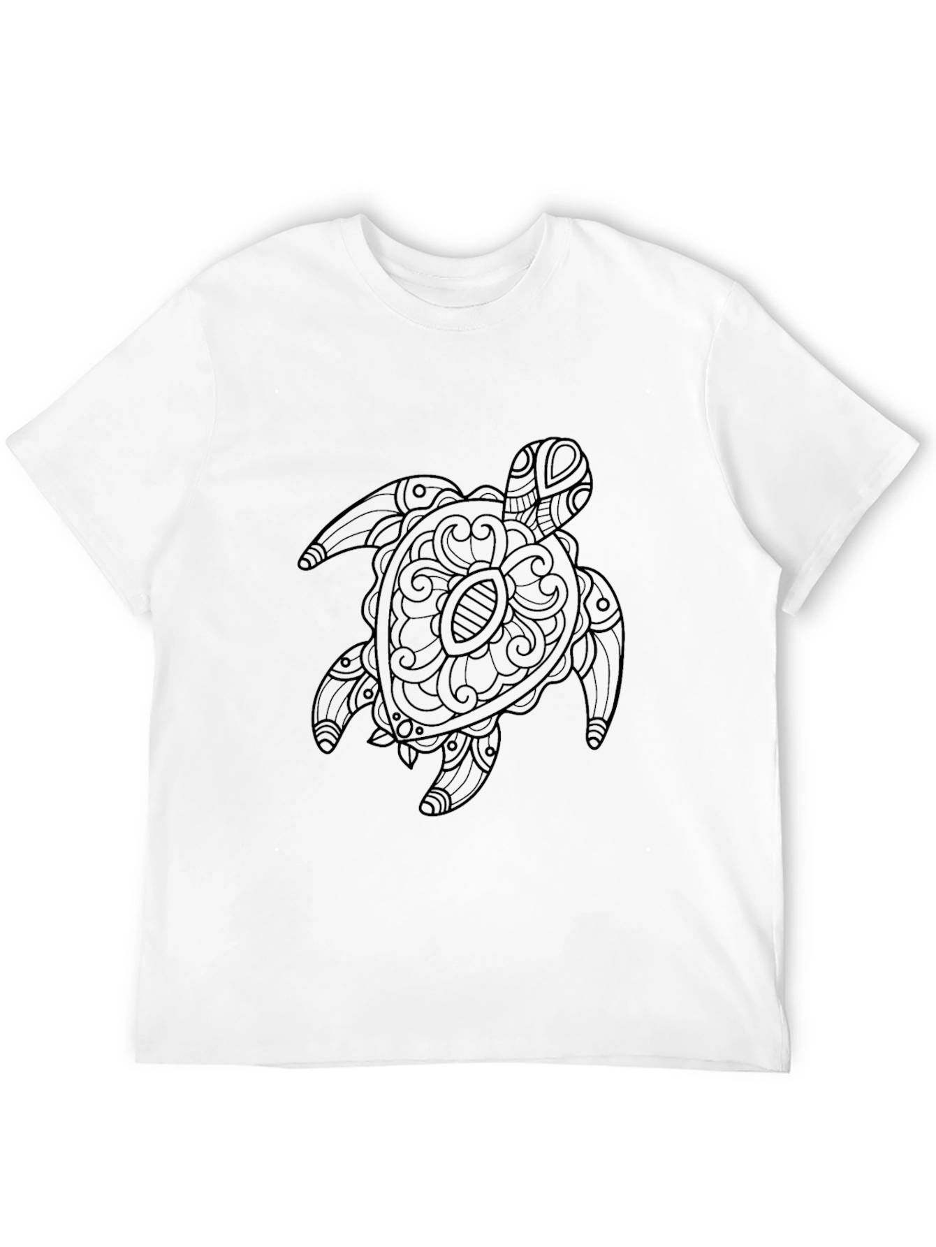 Black Turtle Graphic Tee - Stylish Sea Life Design