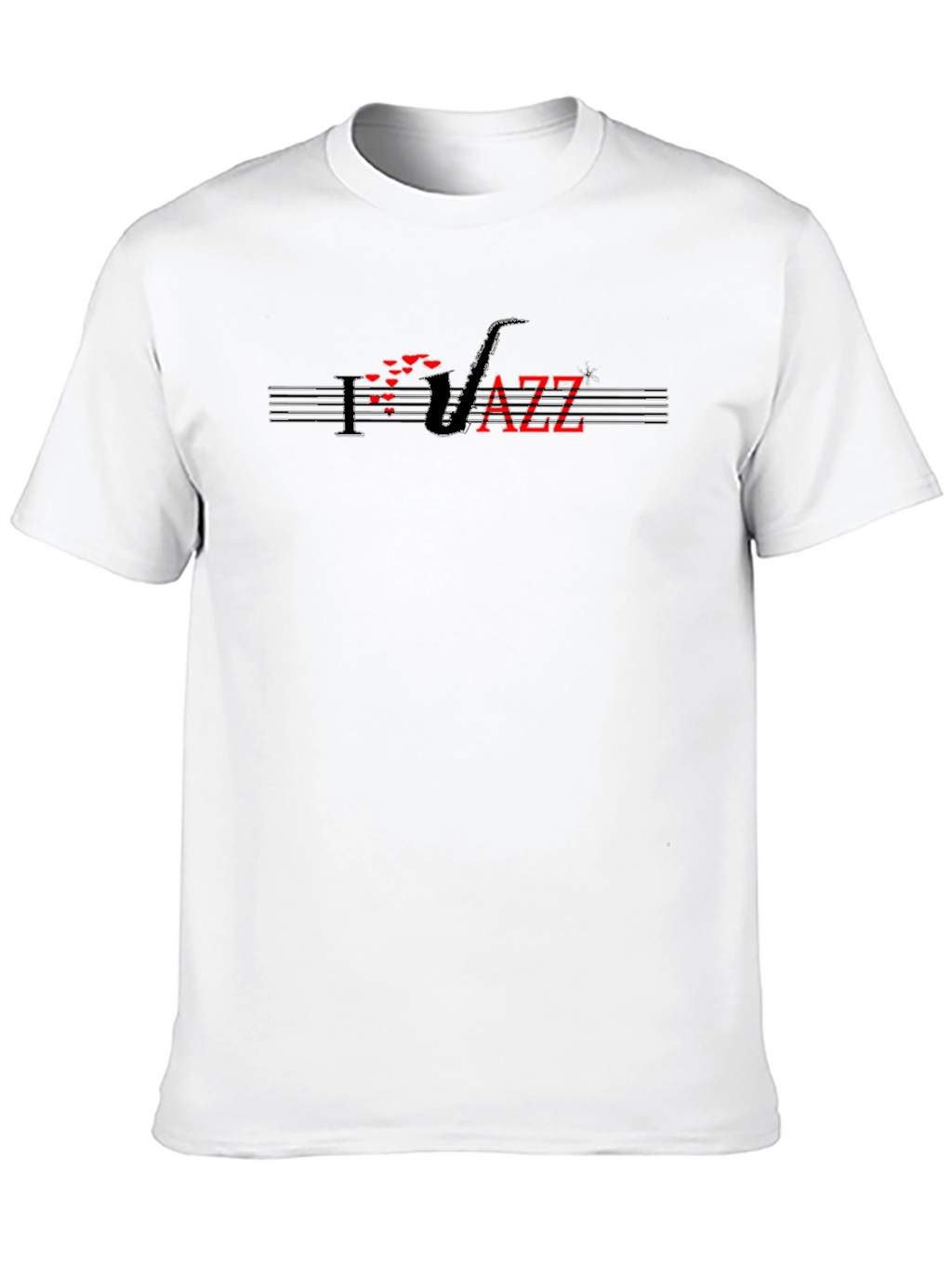 Jazz Saxophone Graphic Tee - Black