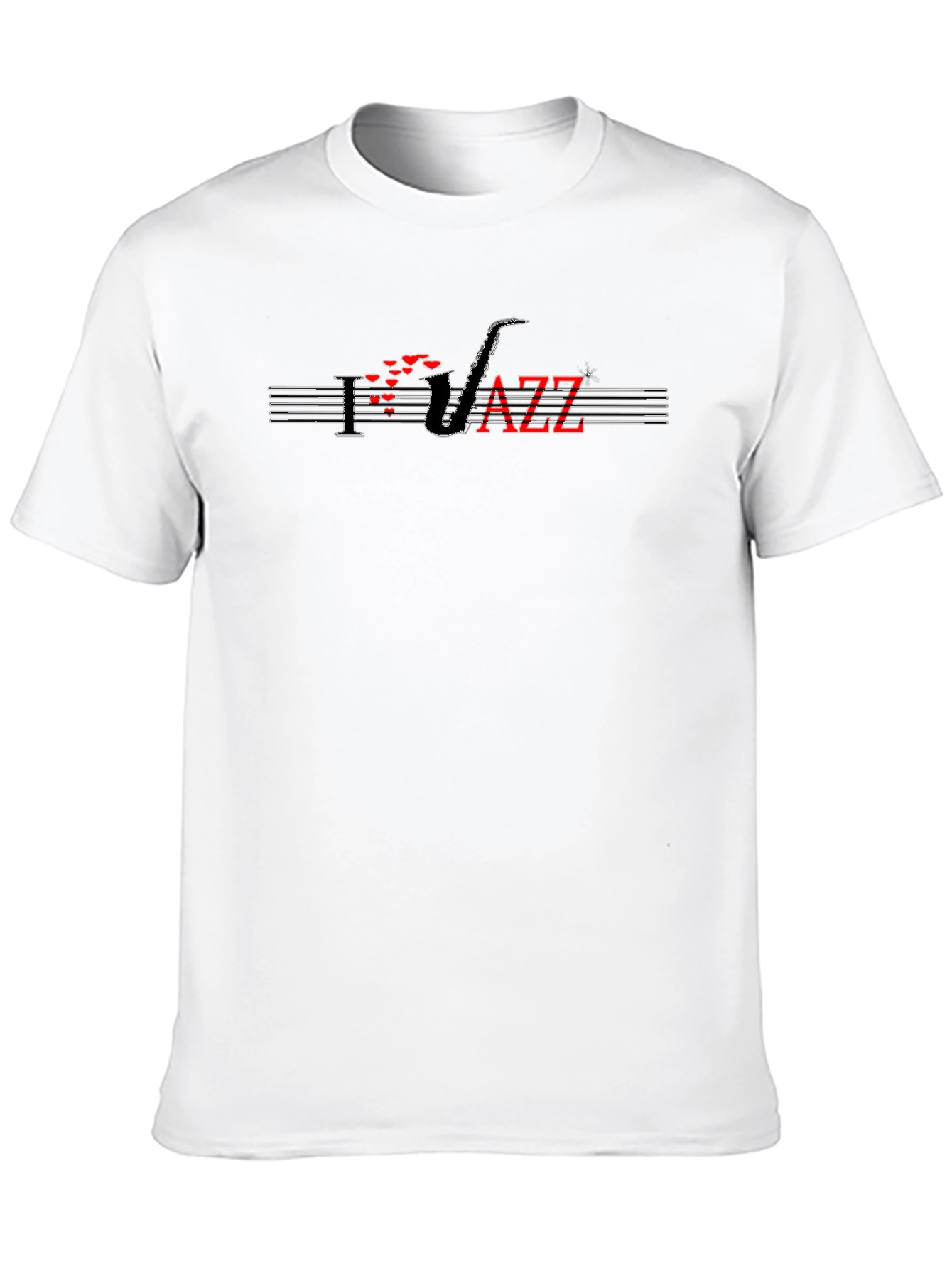Jazz Saxophone Graphic Tee - Black