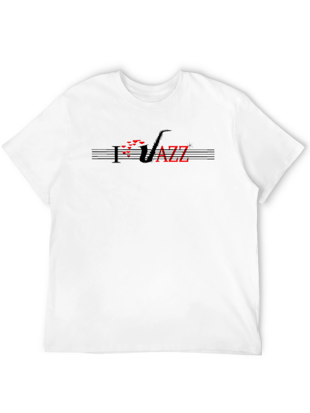 Jazz Saxophone Graphic Tee - Black