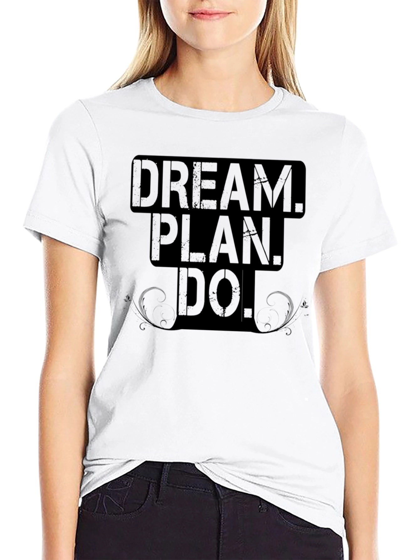 Dream Plan Do Black Graphic Tee
