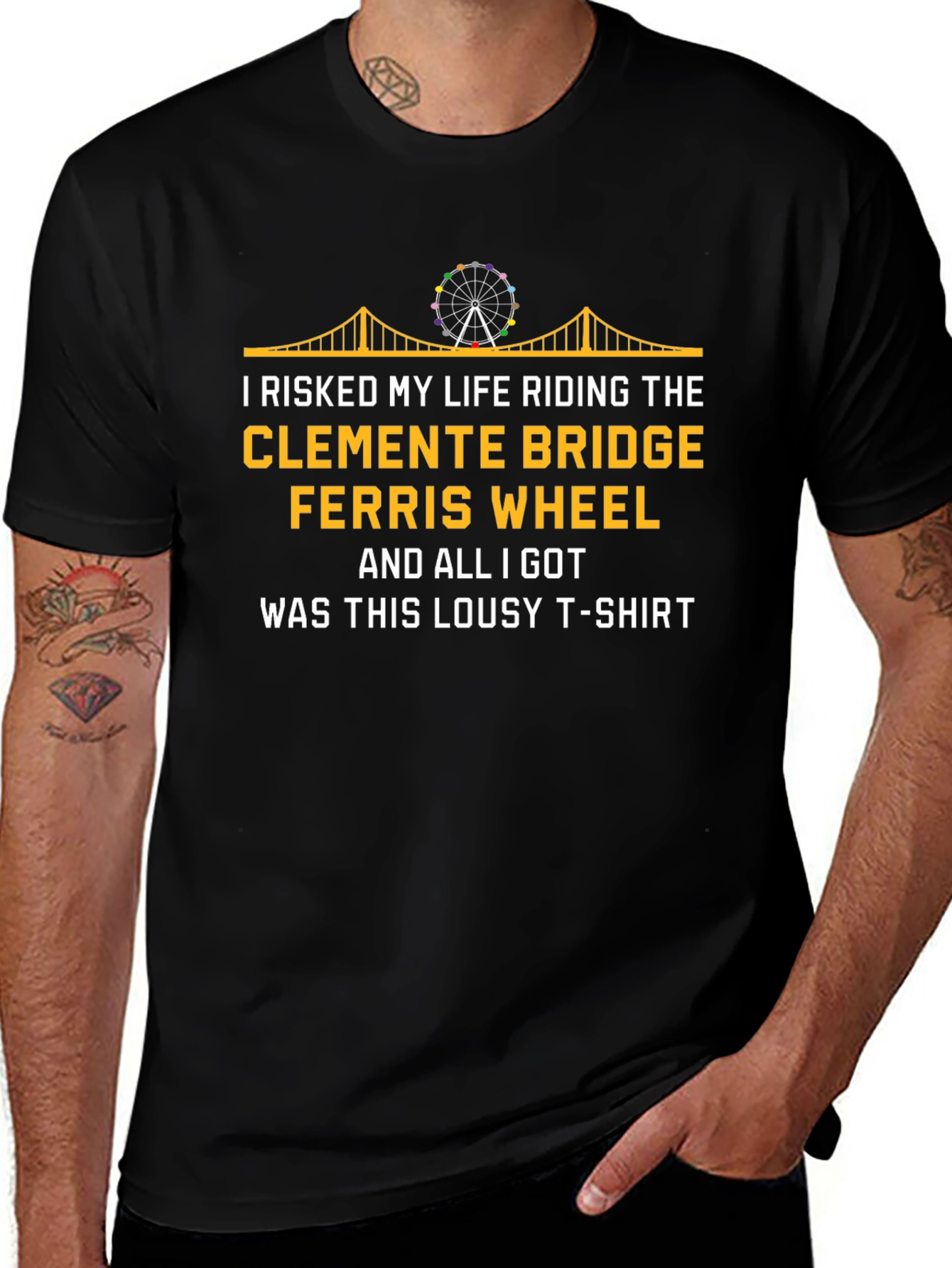Funny Clemente Bridge Ferris Wheel T-Shirt
